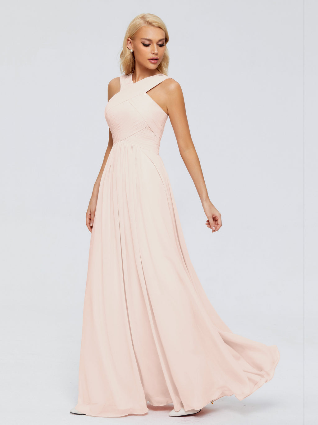 Aliyah A-line Straps Chiffon Bridesmaid Dresses