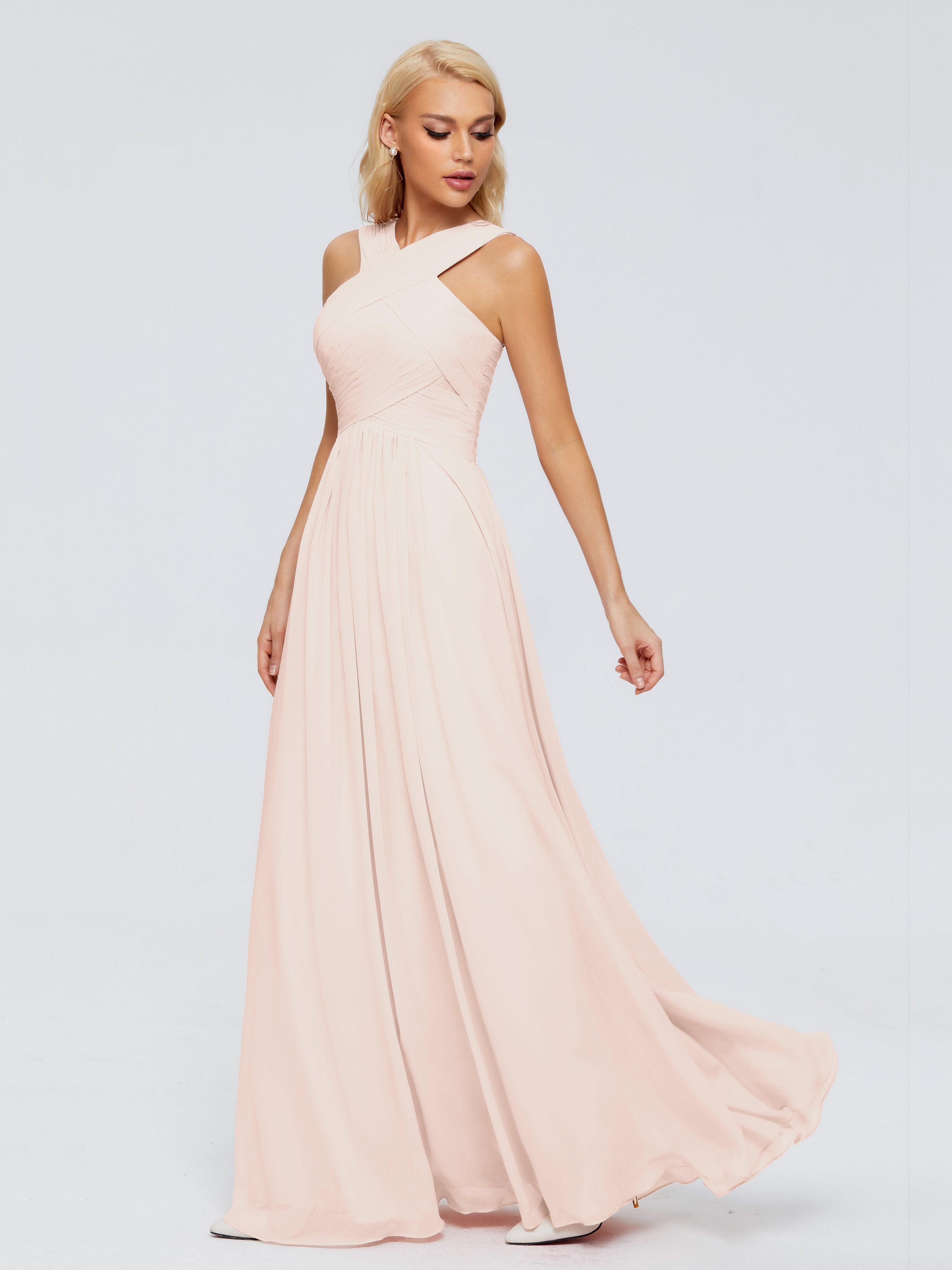 Aliyah A-line Straps Chiffon Bridesmaid Dresses