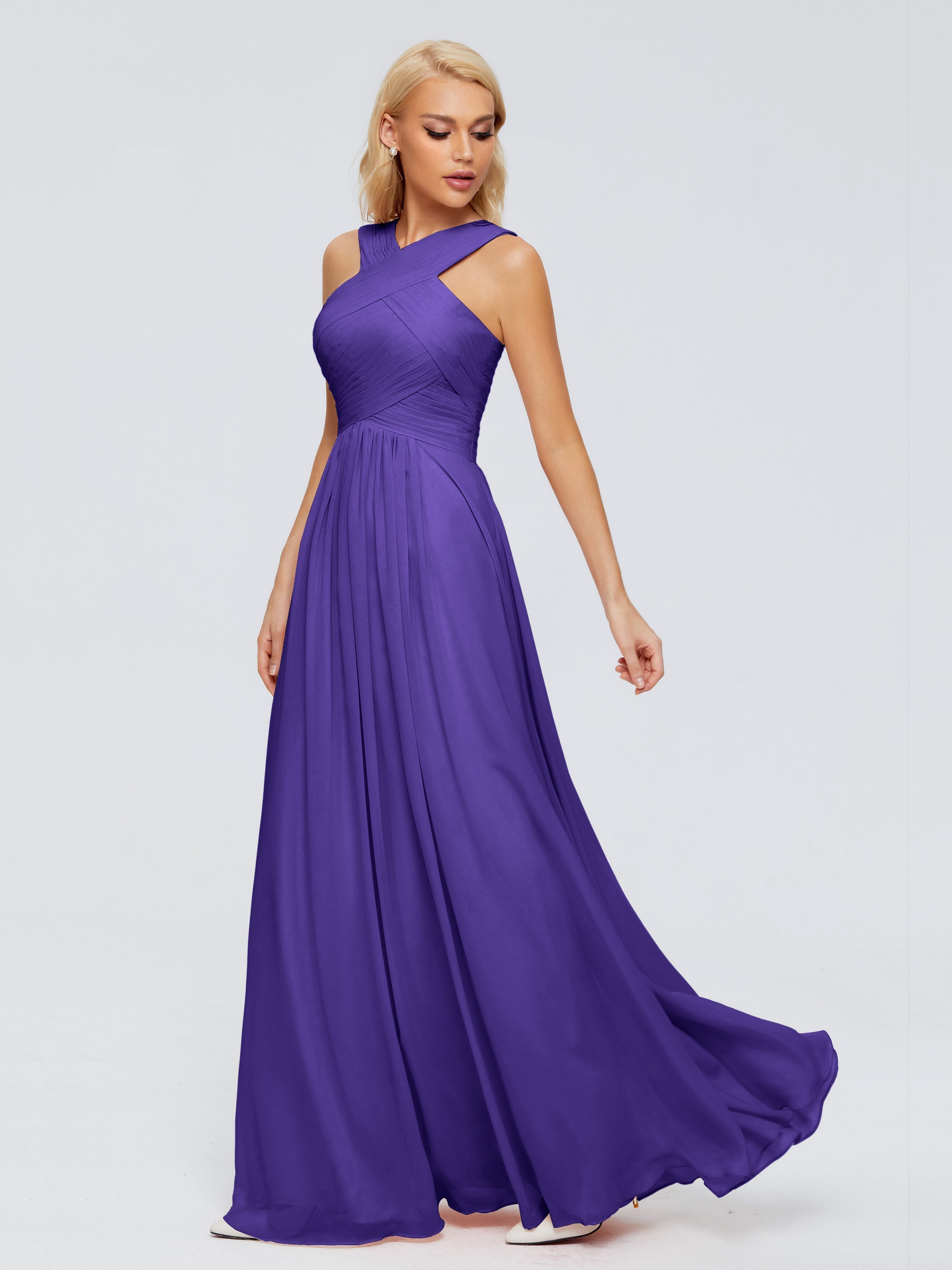 Aliyah A-line Straps Chiffon Bridesmaid Dresses