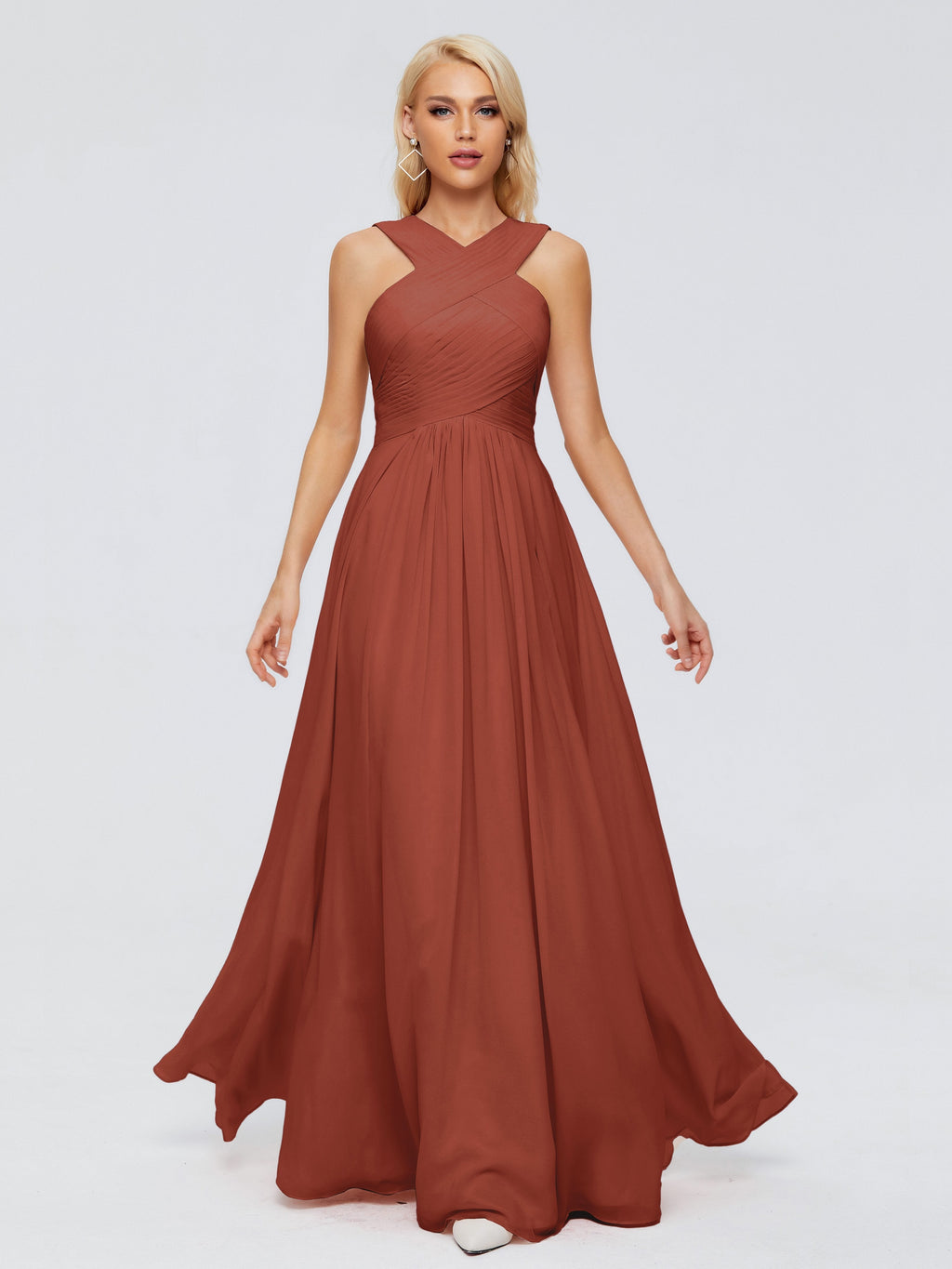 Aliyah A-line Straps Chiffon Bridesmaid Dresses