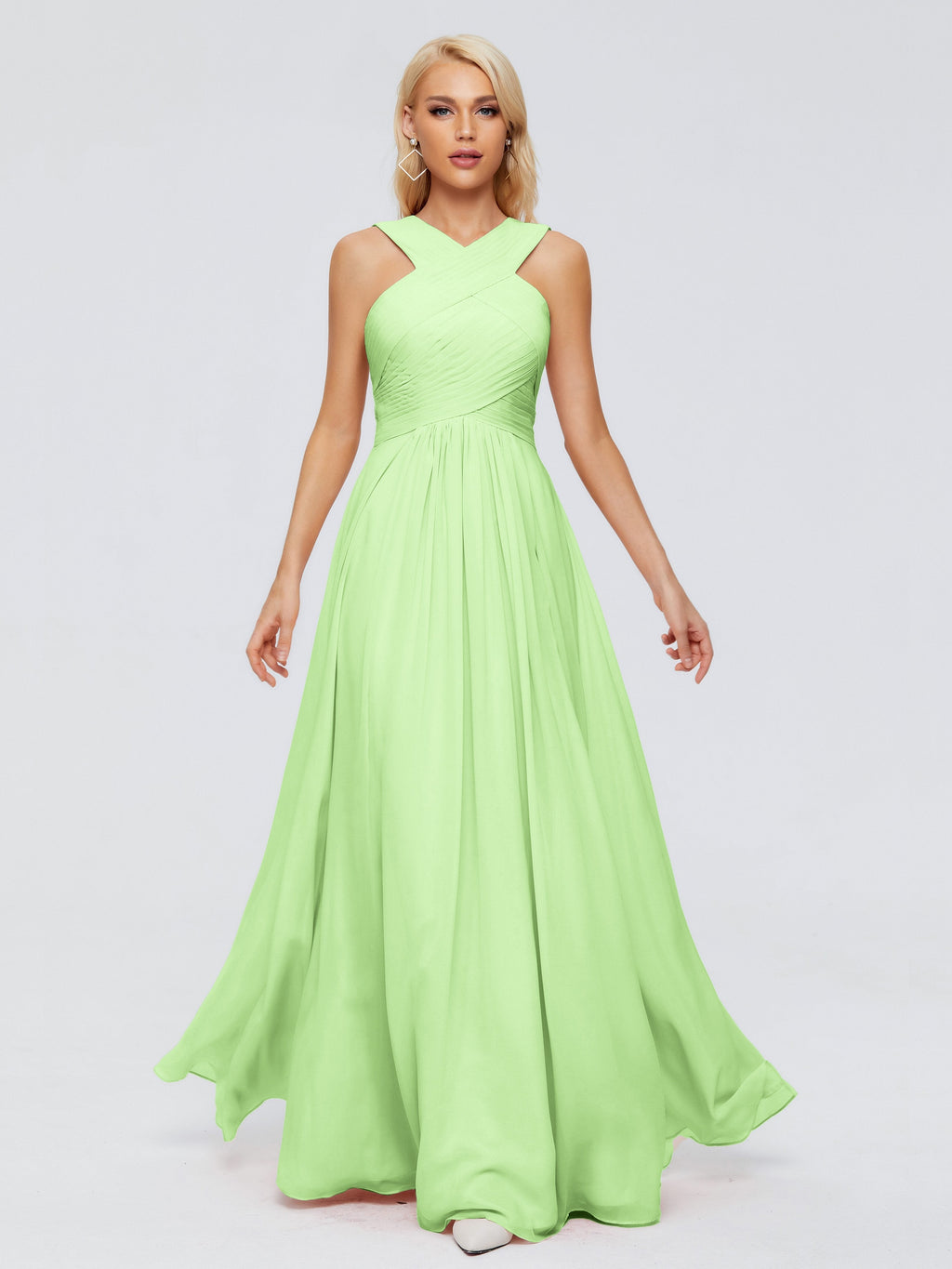 Aliyah A-line Straps Chiffon Bridesmaid Dresses