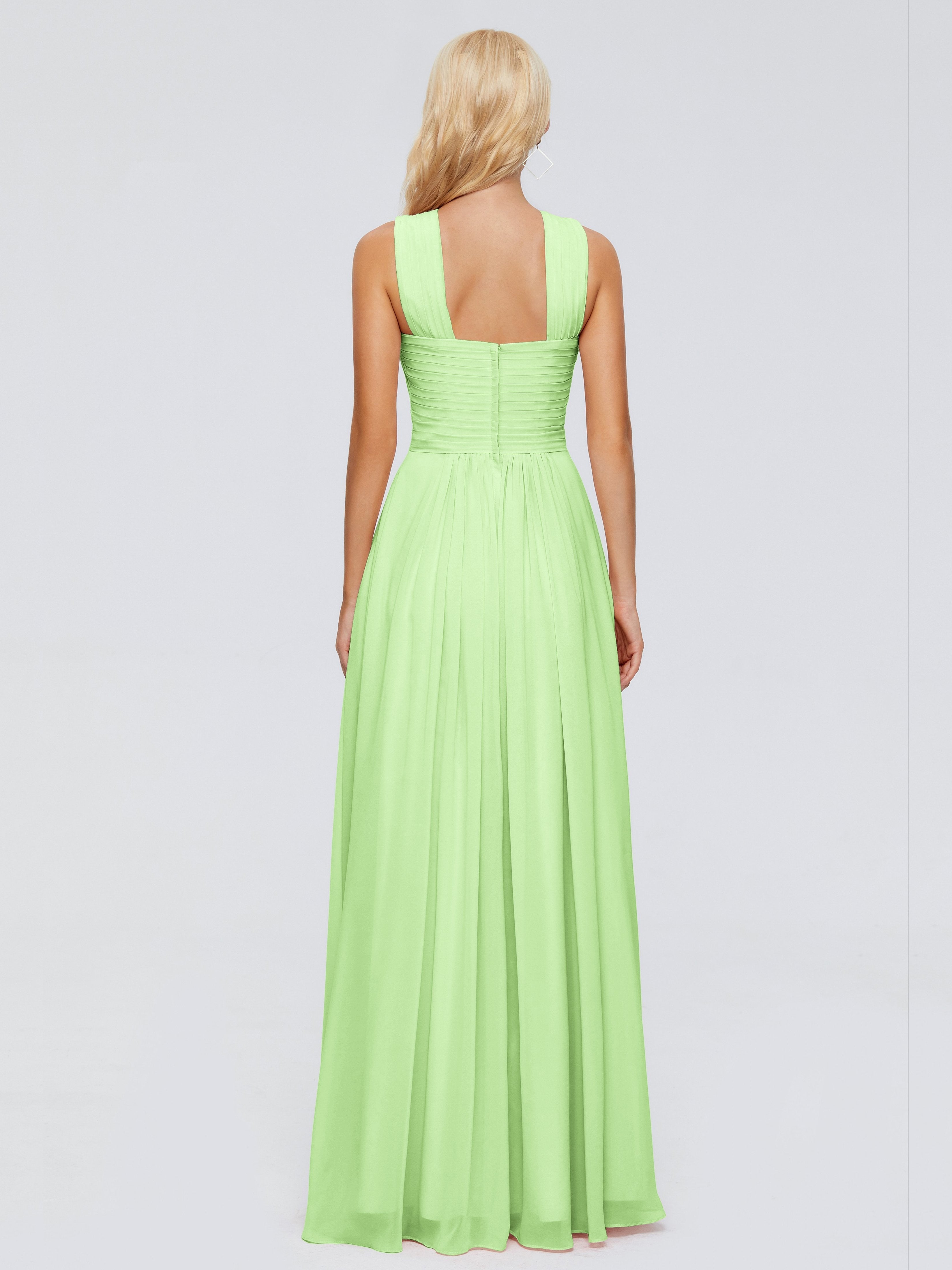 Aliyah A-line Straps Chiffon Bridesmaid Dresses