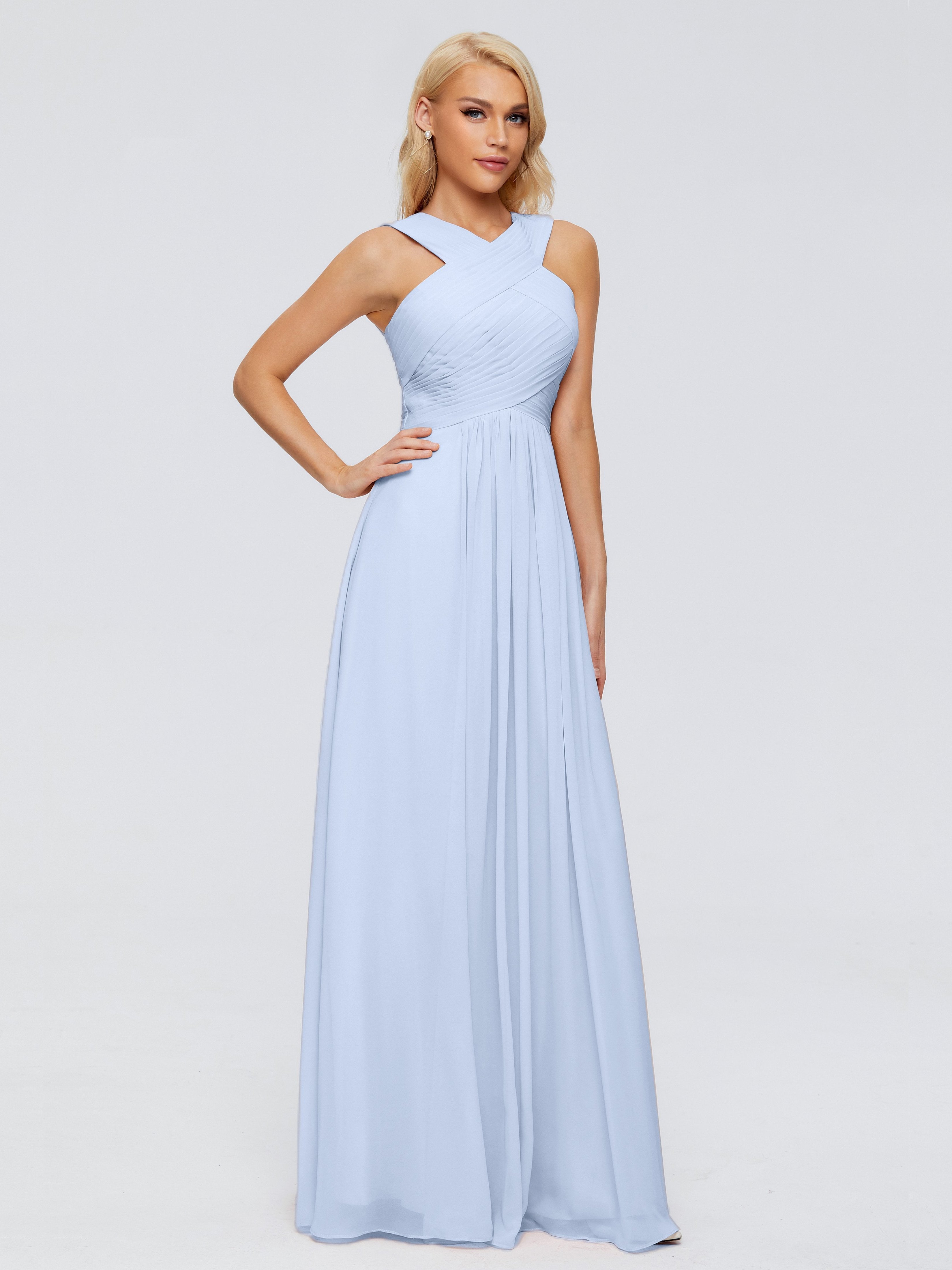 Aliyah A-line Straps Chiffon Bridesmaid Dresses