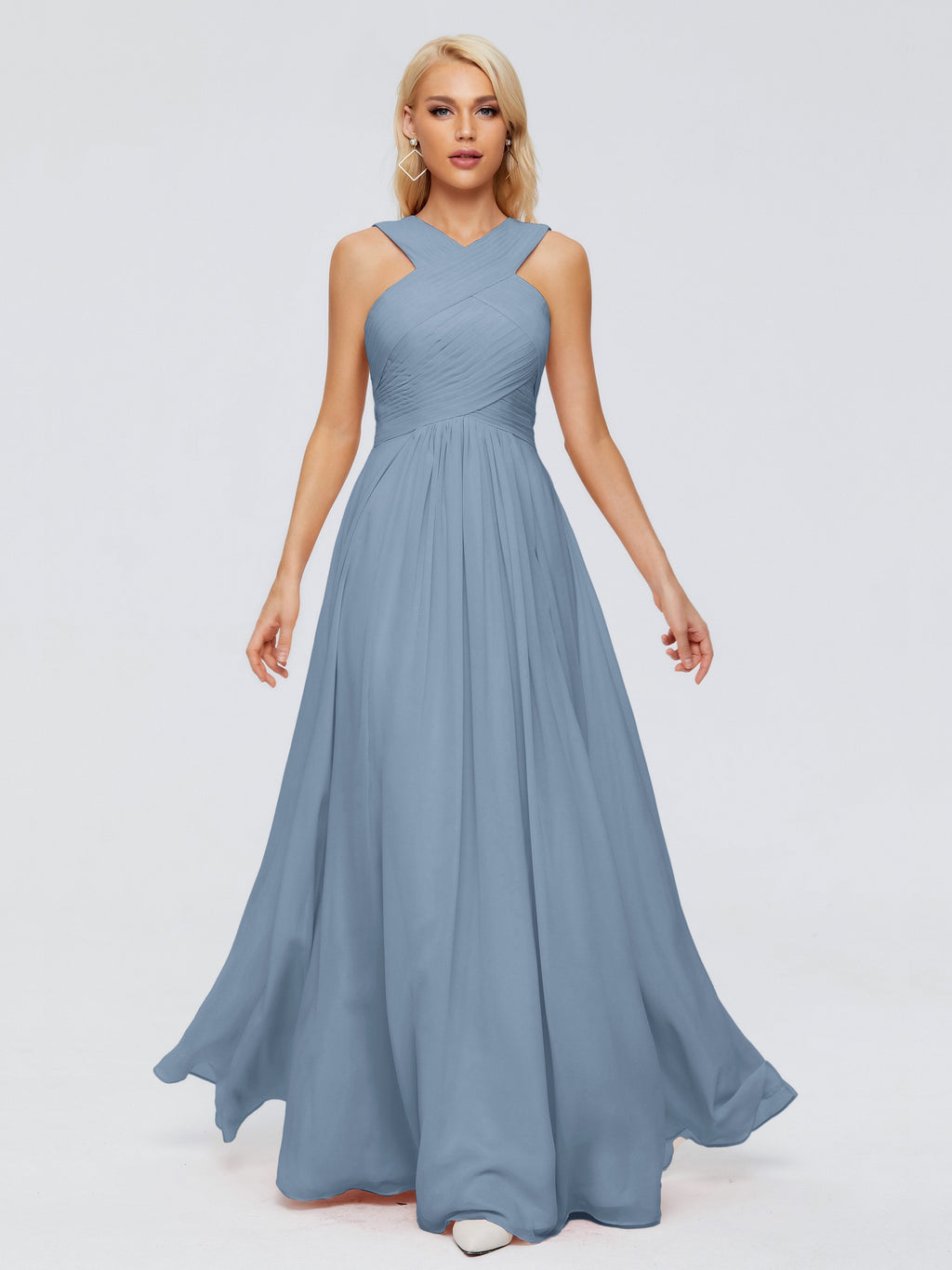 Aliyah A-line Straps Chiffon Bridesmaid Dresses