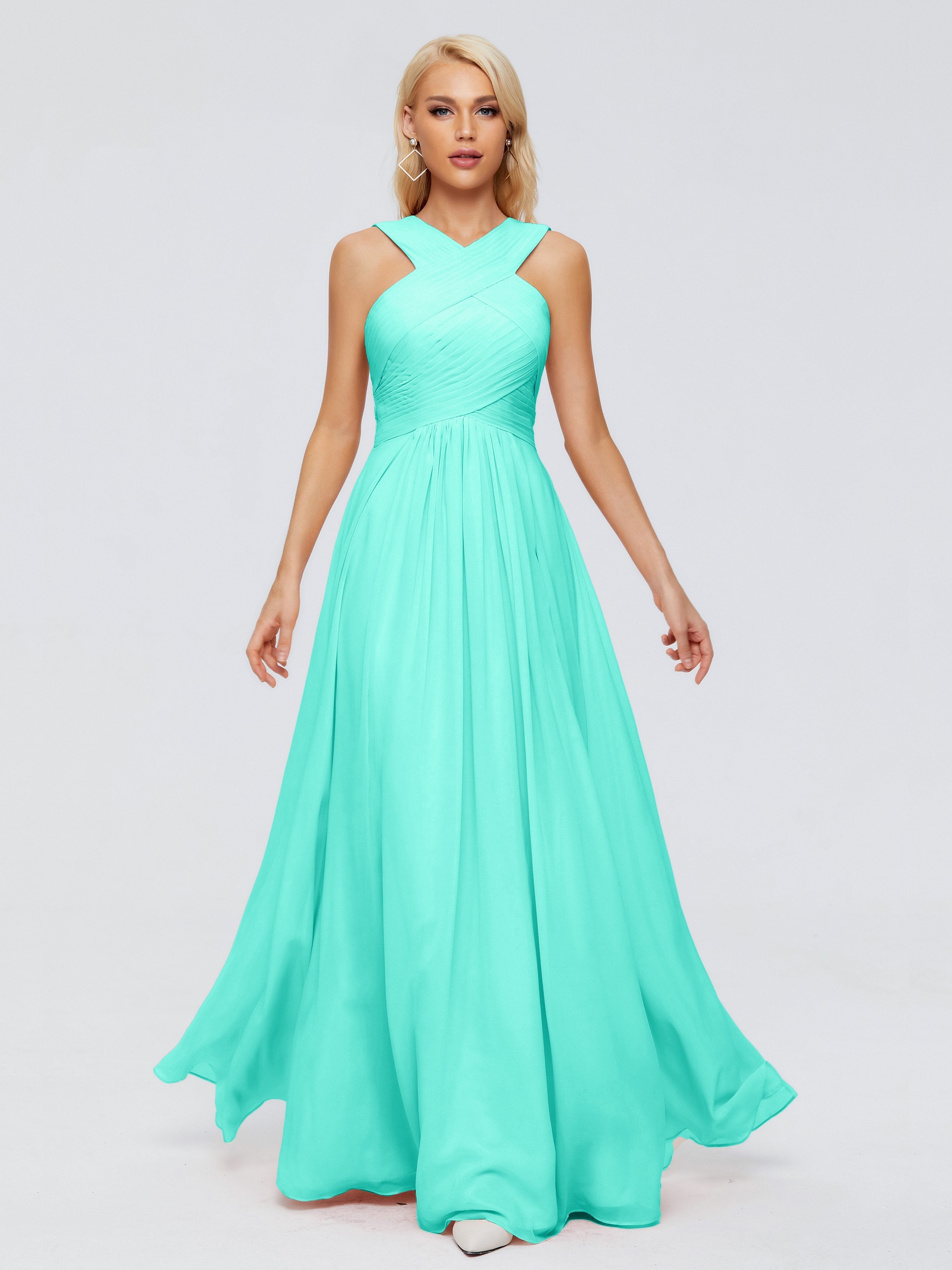 Aliyah A-line Straps Chiffon Bridesmaid Dresses
