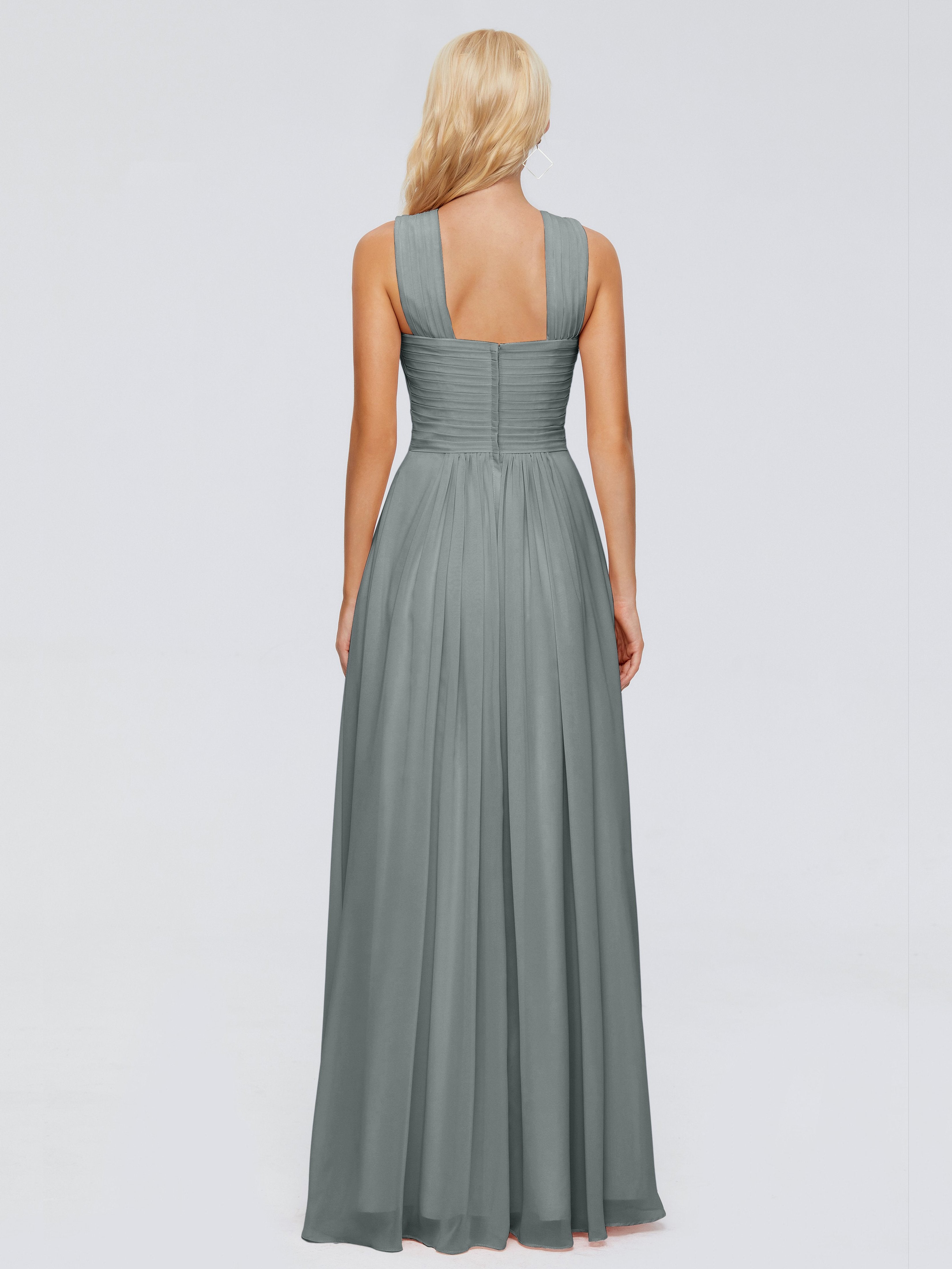 Aliyah A-line Straps Chiffon Bridesmaid Dresses
