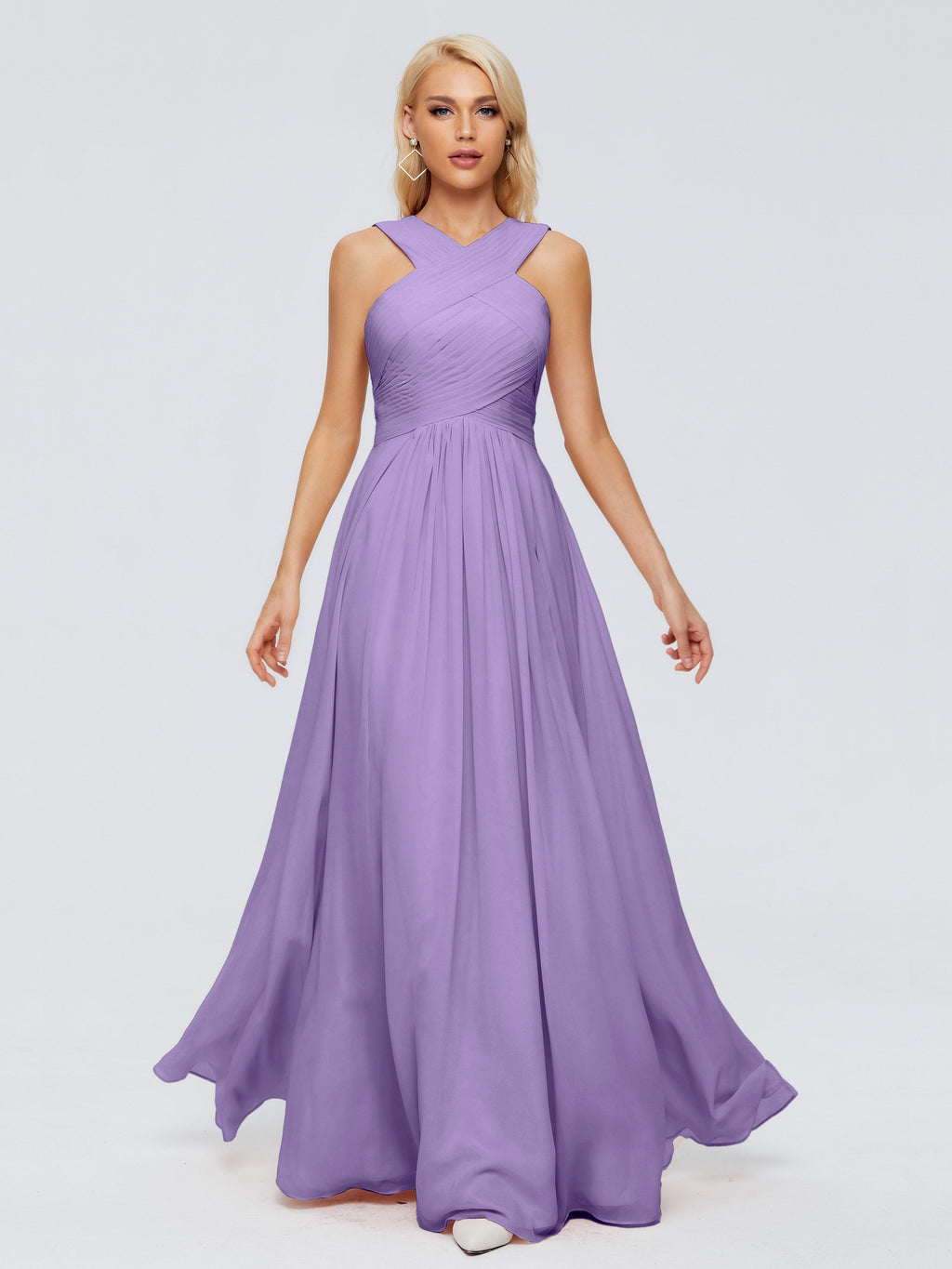 Aliyah A-line Straps Chiffon Bridesmaid Dresses