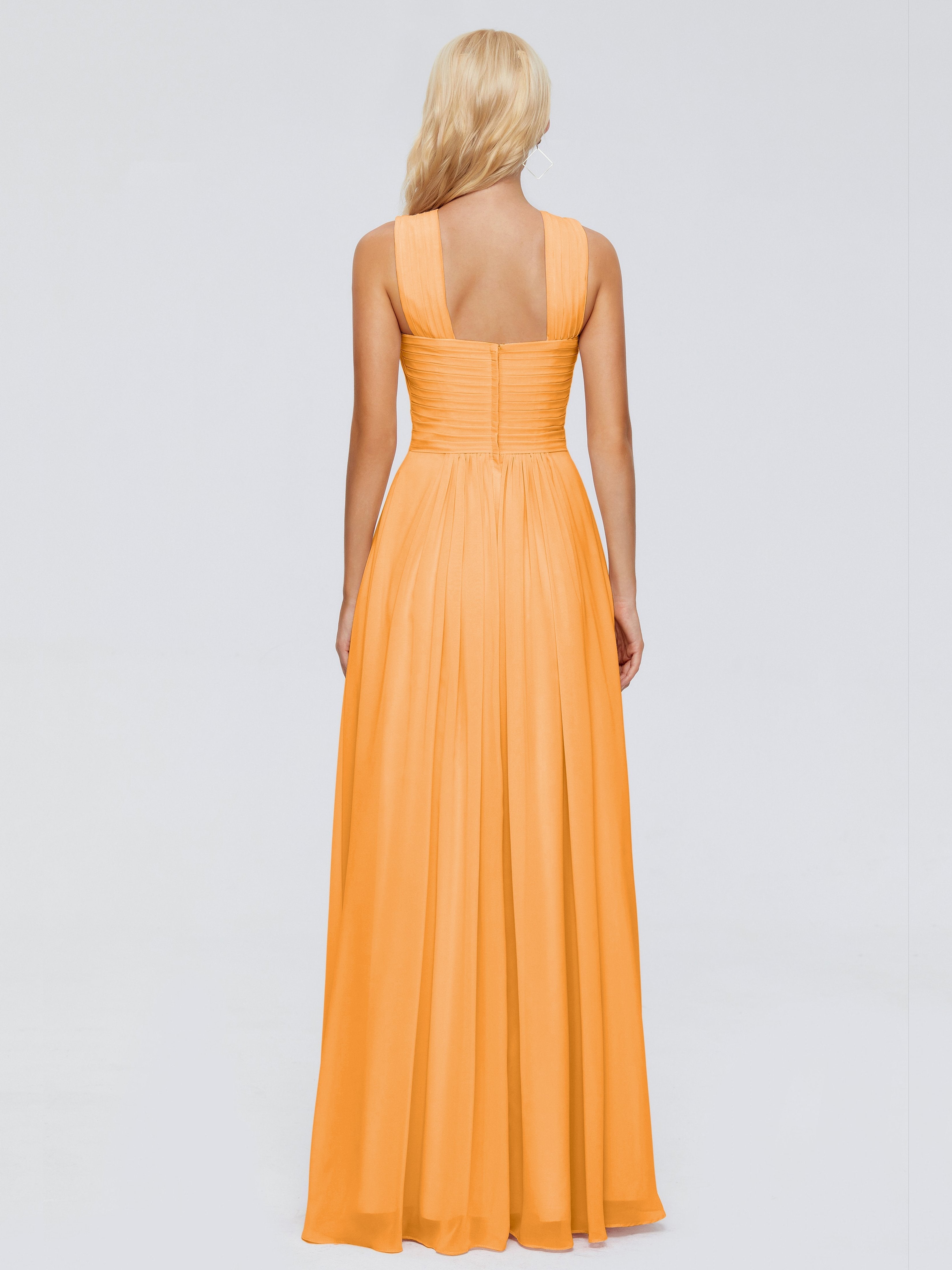Aliyah A-line Straps Chiffon Bridesmaid Dresses