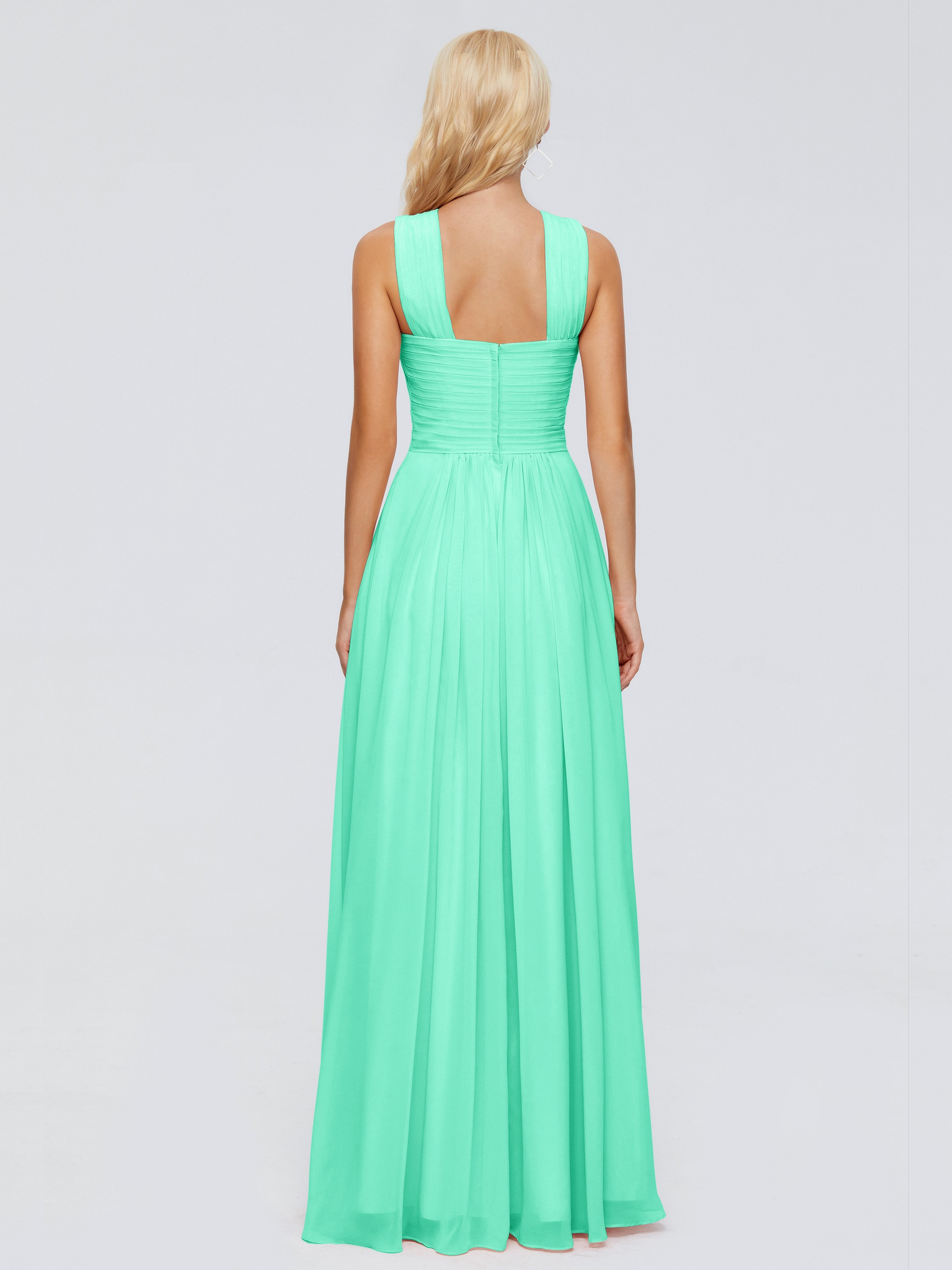 Aliyah A-line Straps Chiffon Bridesmaid Dresses