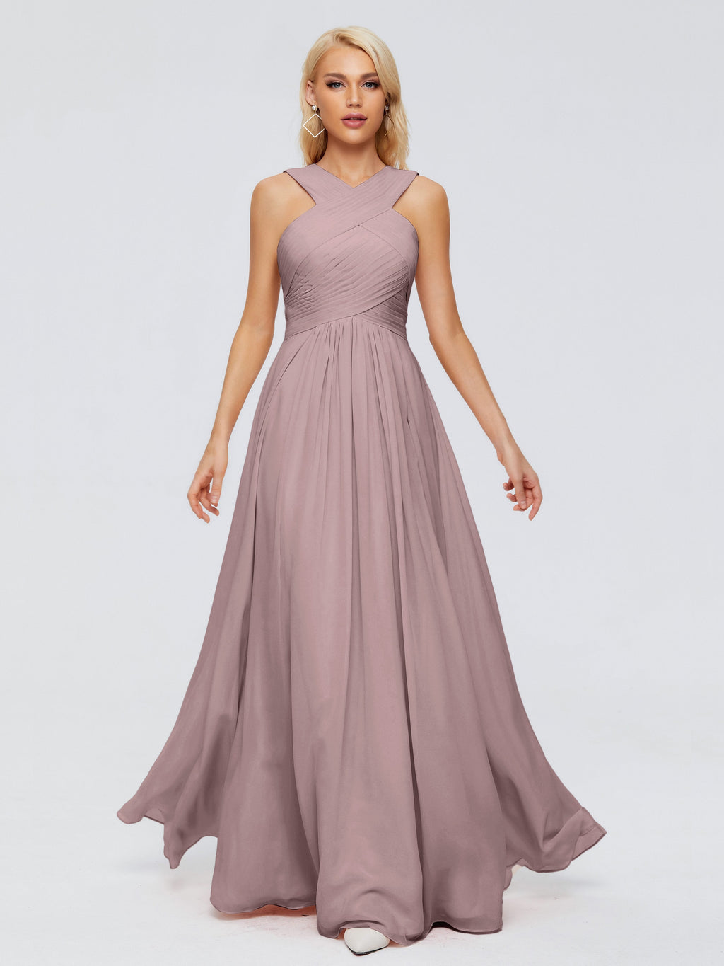 Aliyah A-line Straps Chiffon Bridesmaid Dresses