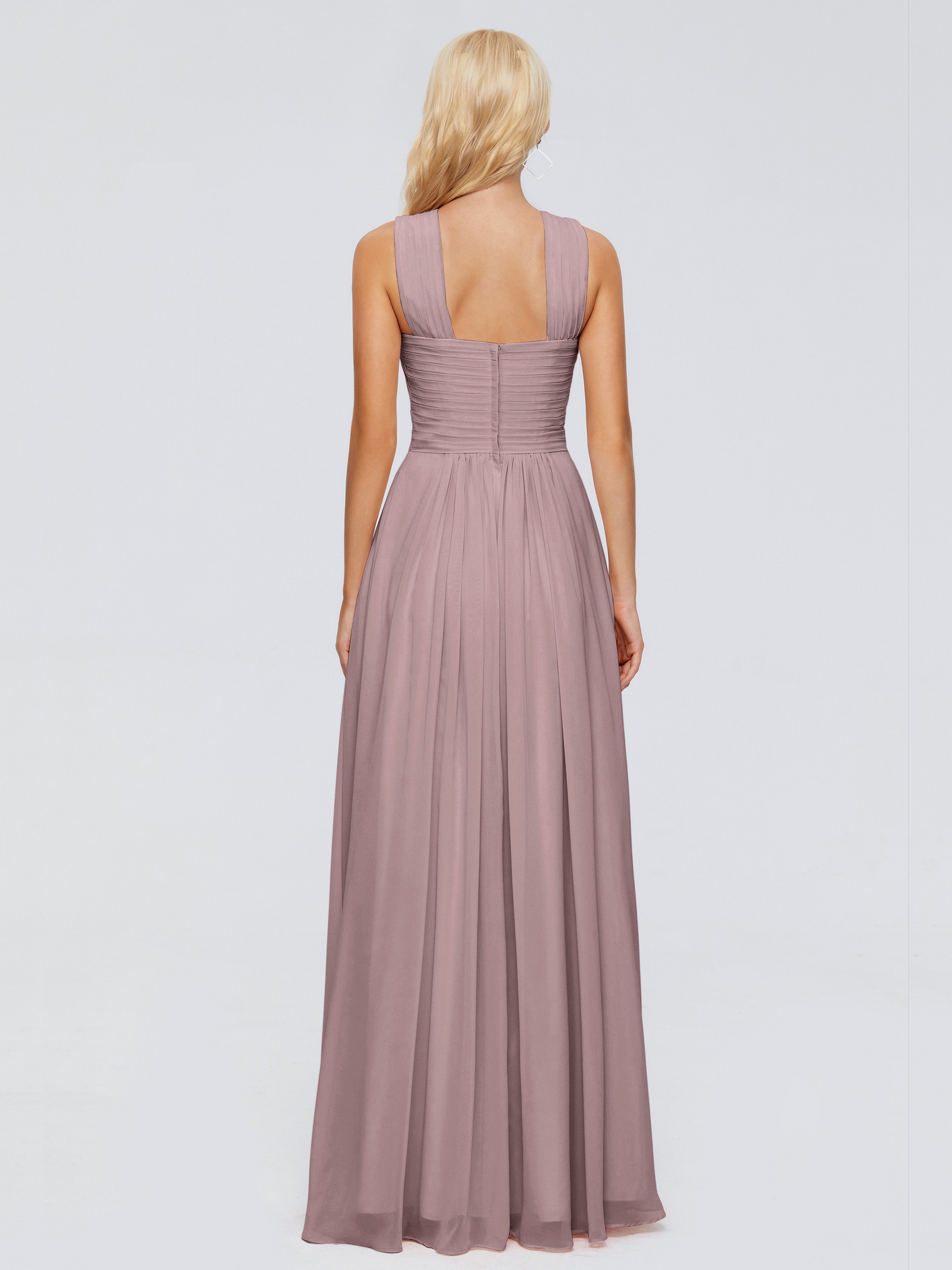 Aliyah A-line Straps Chiffon Bridesmaid Dresses