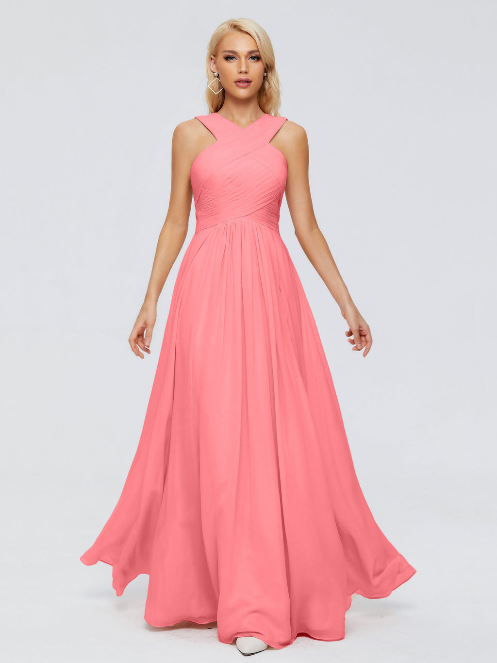 Aliyah A-line Straps Chiffon Bridesmaid Dresses
