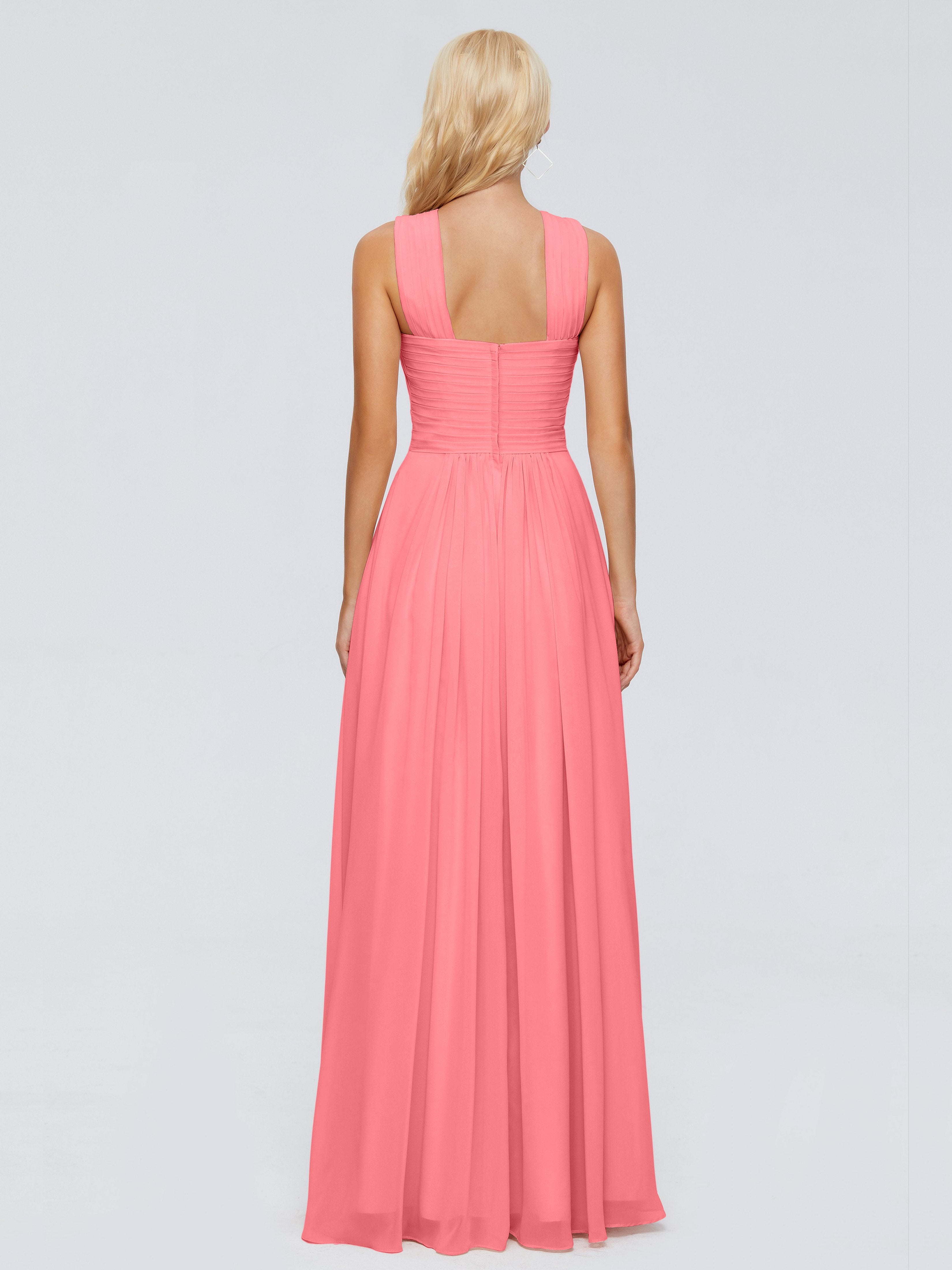 Aliyah A-line Straps Chiffon Bridesmaid Dresses