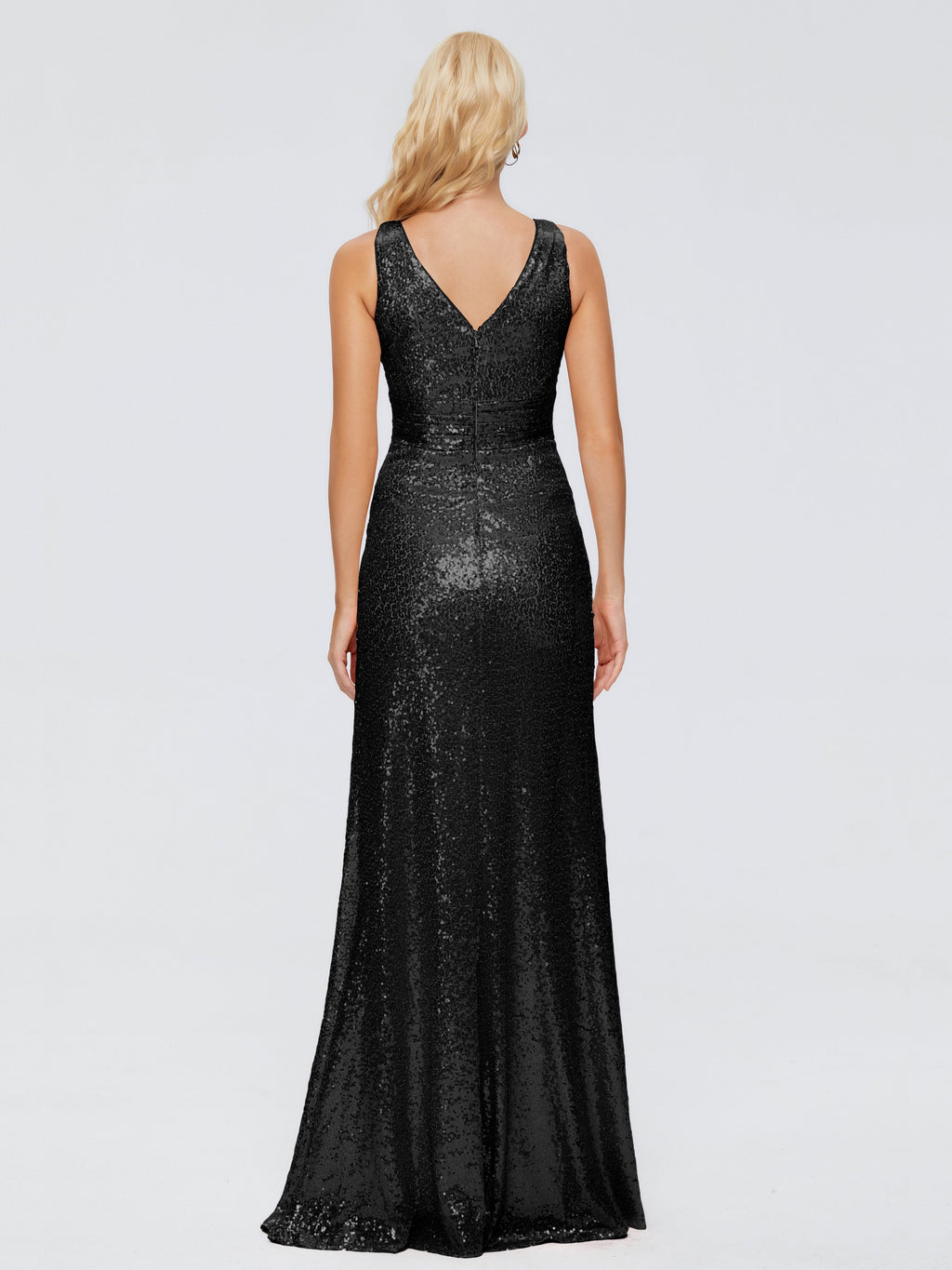 Alyssa Straps V-back Sequins Bridesmaid Dress