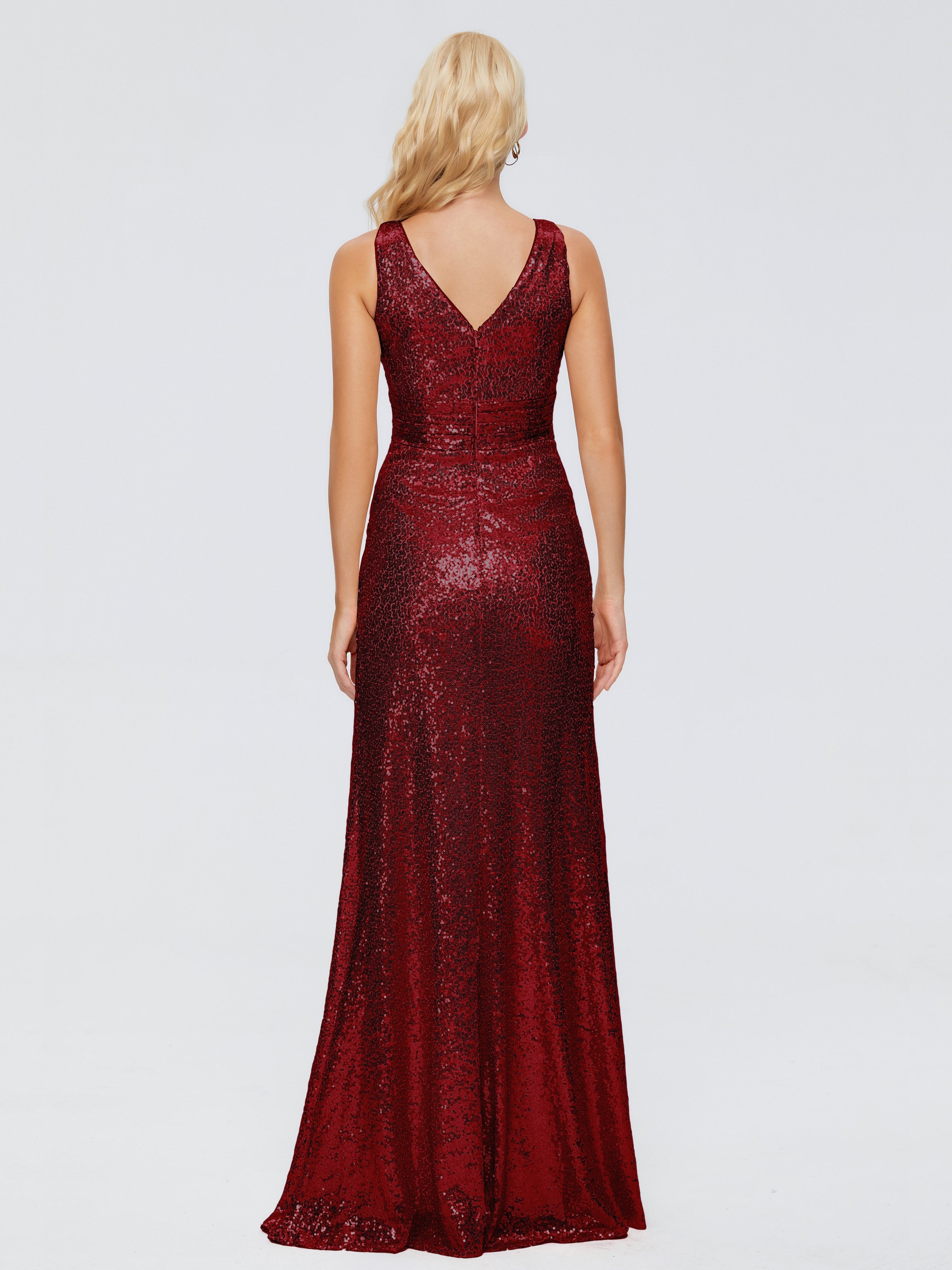 Alyssa Straps V-back Sequins Bridesmaid Dress