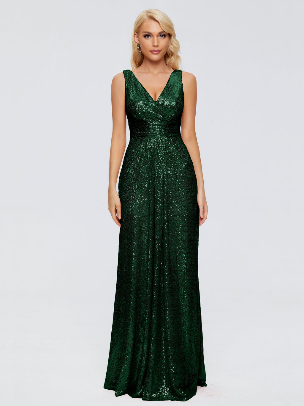 Alyssa Straps V-back Sequins Bridesmaid Dress