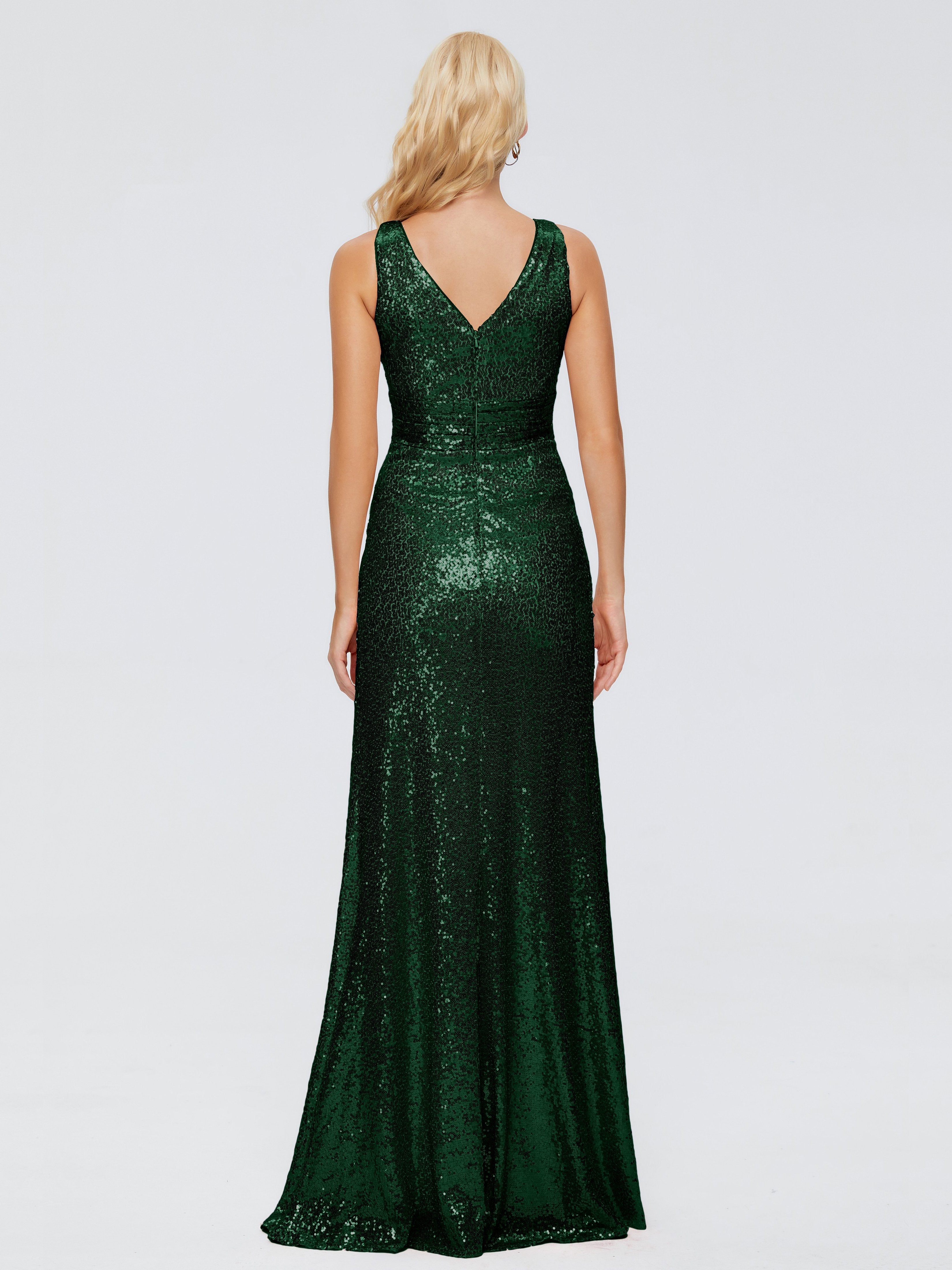 Alyssa Straps V-back Sequins Bridesmaid Dress