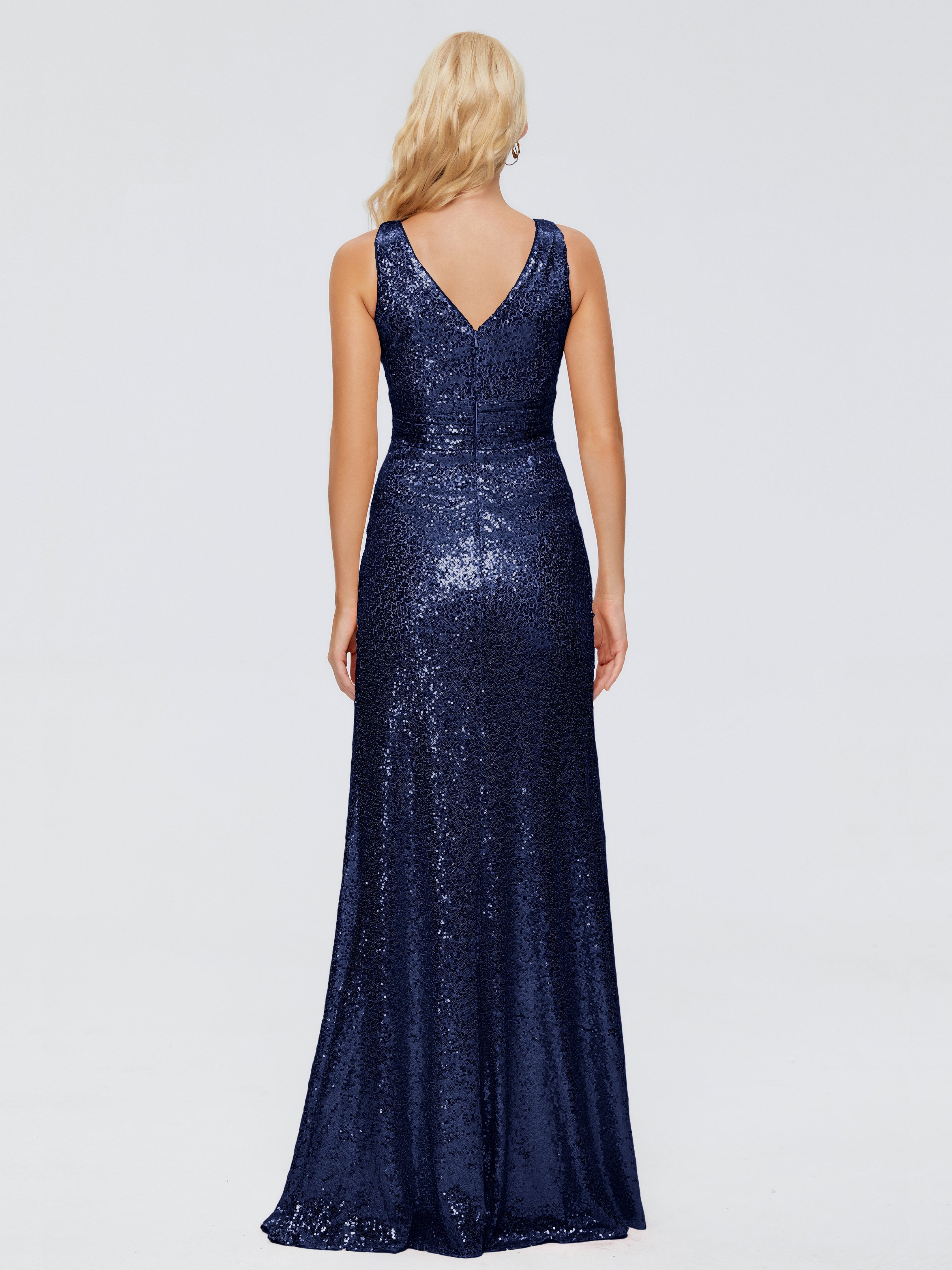 Alyssa Straps V-back Sequins Bridesmaid Dress