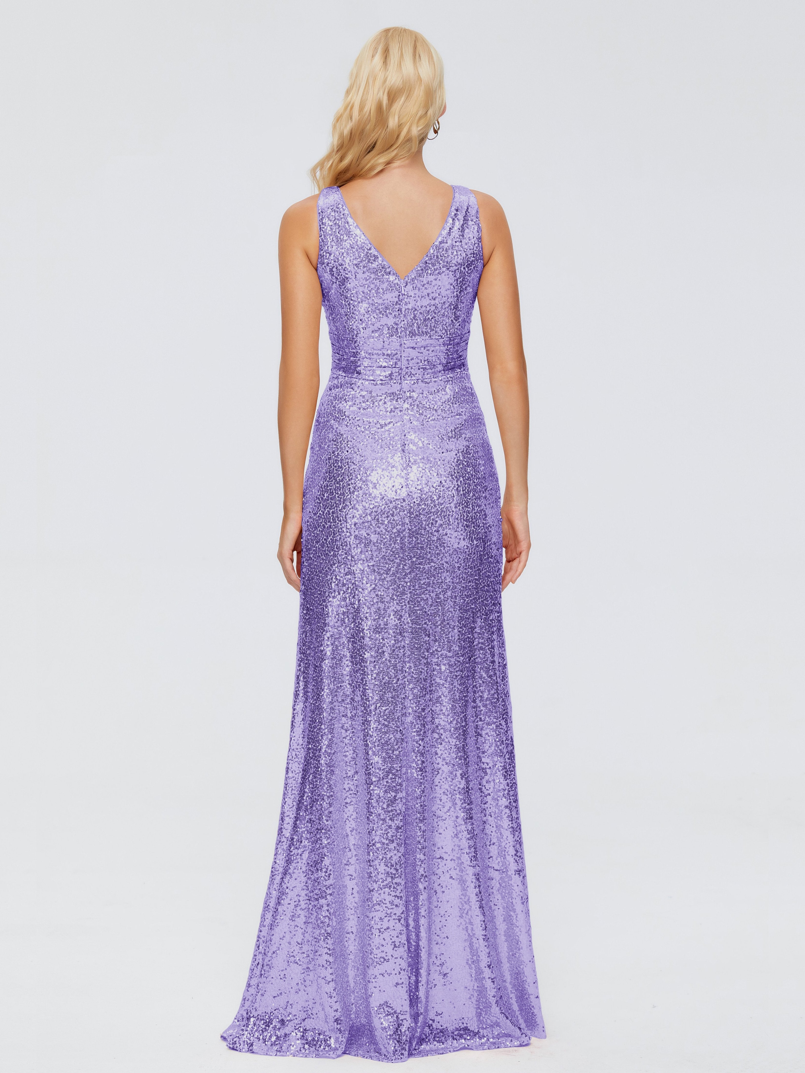 Alyssa Straps V-back Sequins Bridesmaid Dress
