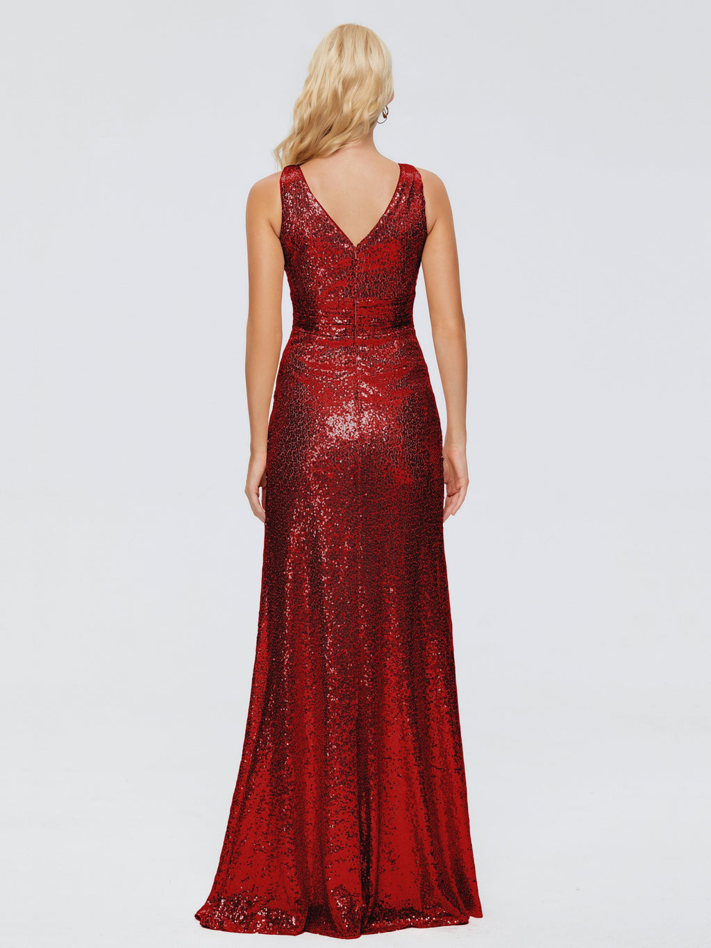 Alyssa Straps V-back Sequins Bridesmaid Dress