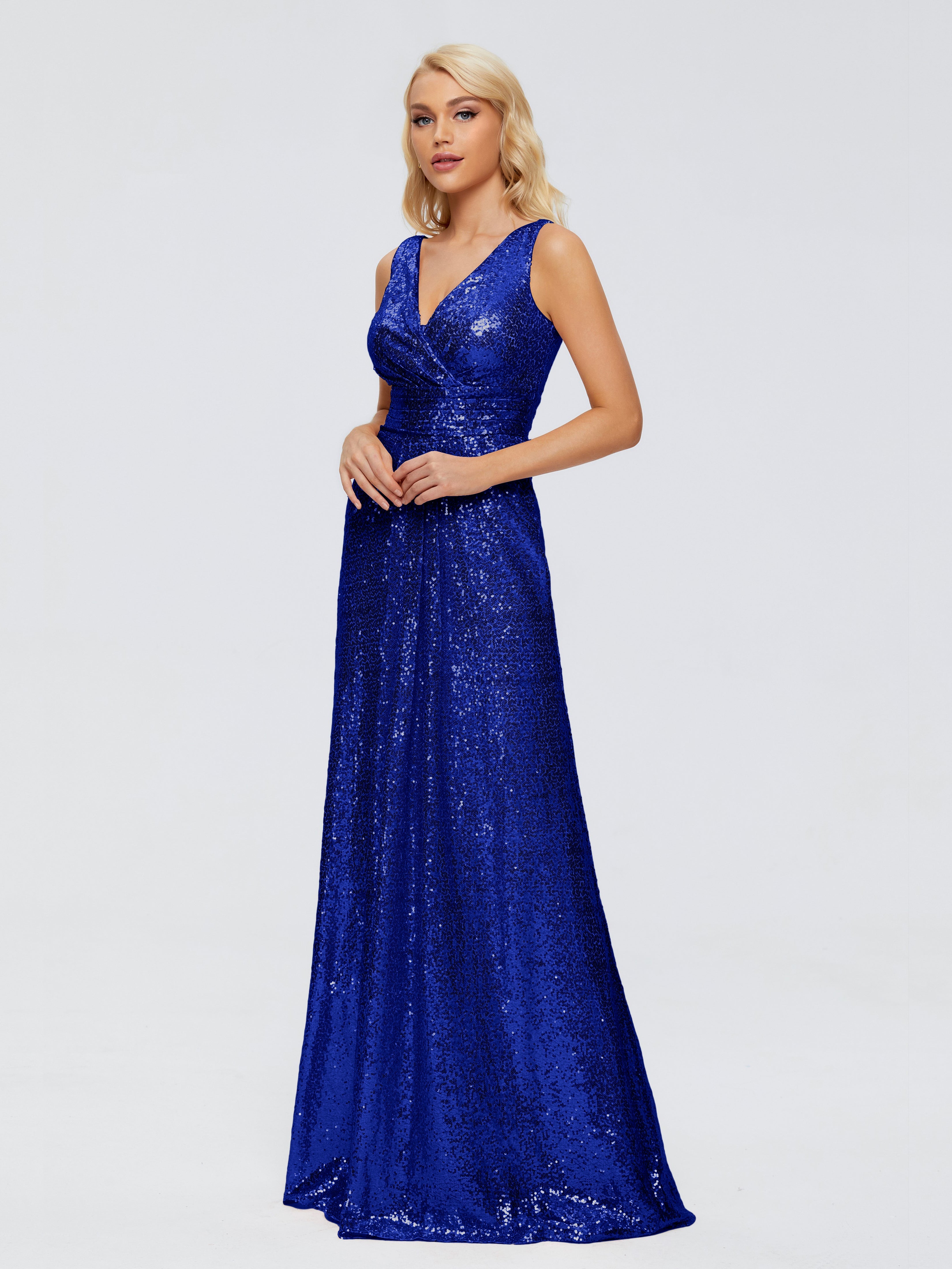 Alyssa Straps V-back Sequins Bridesmaid Dress
