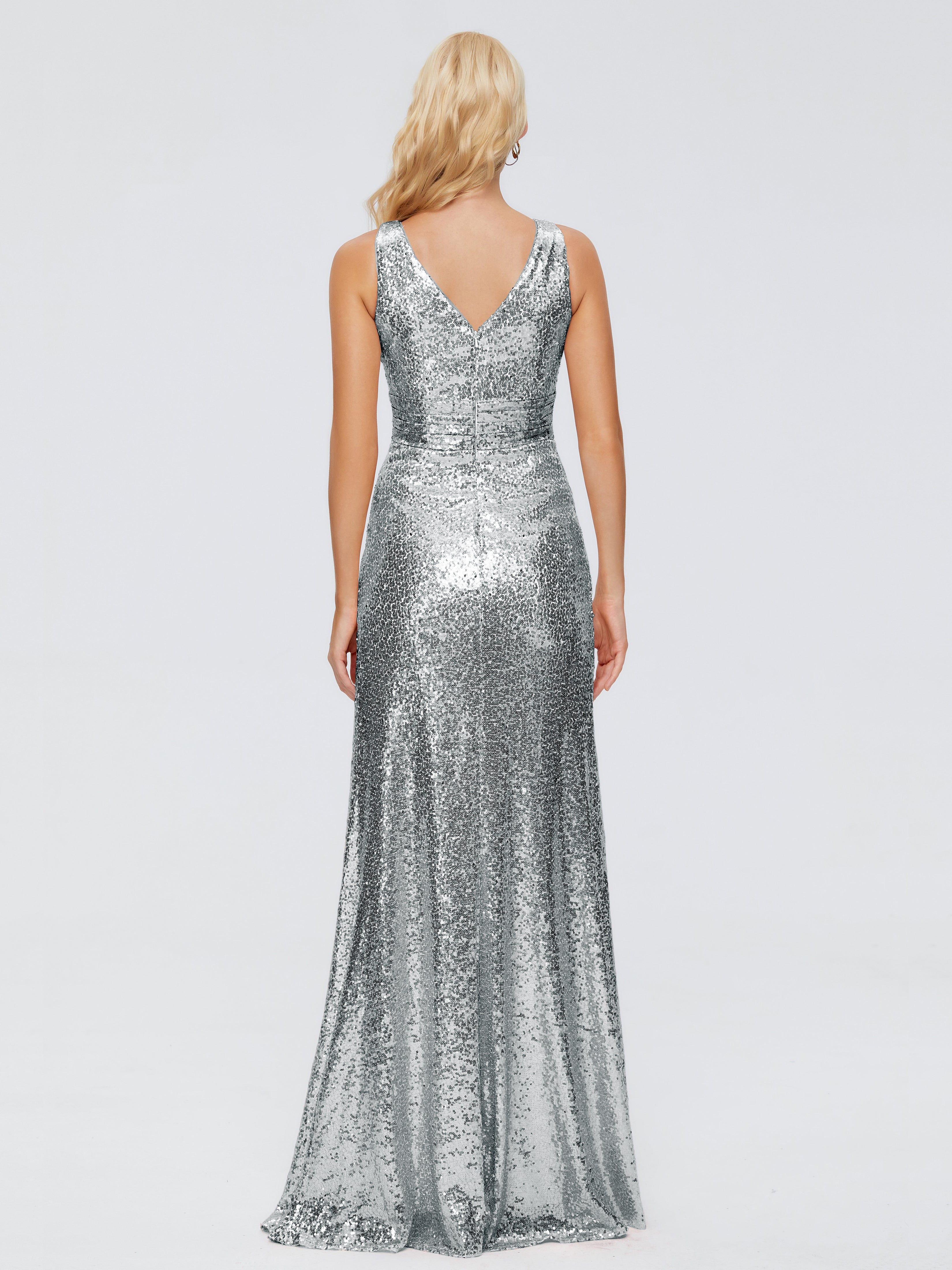 Alyssa Straps V-back Sequins Bridesmaid Dress