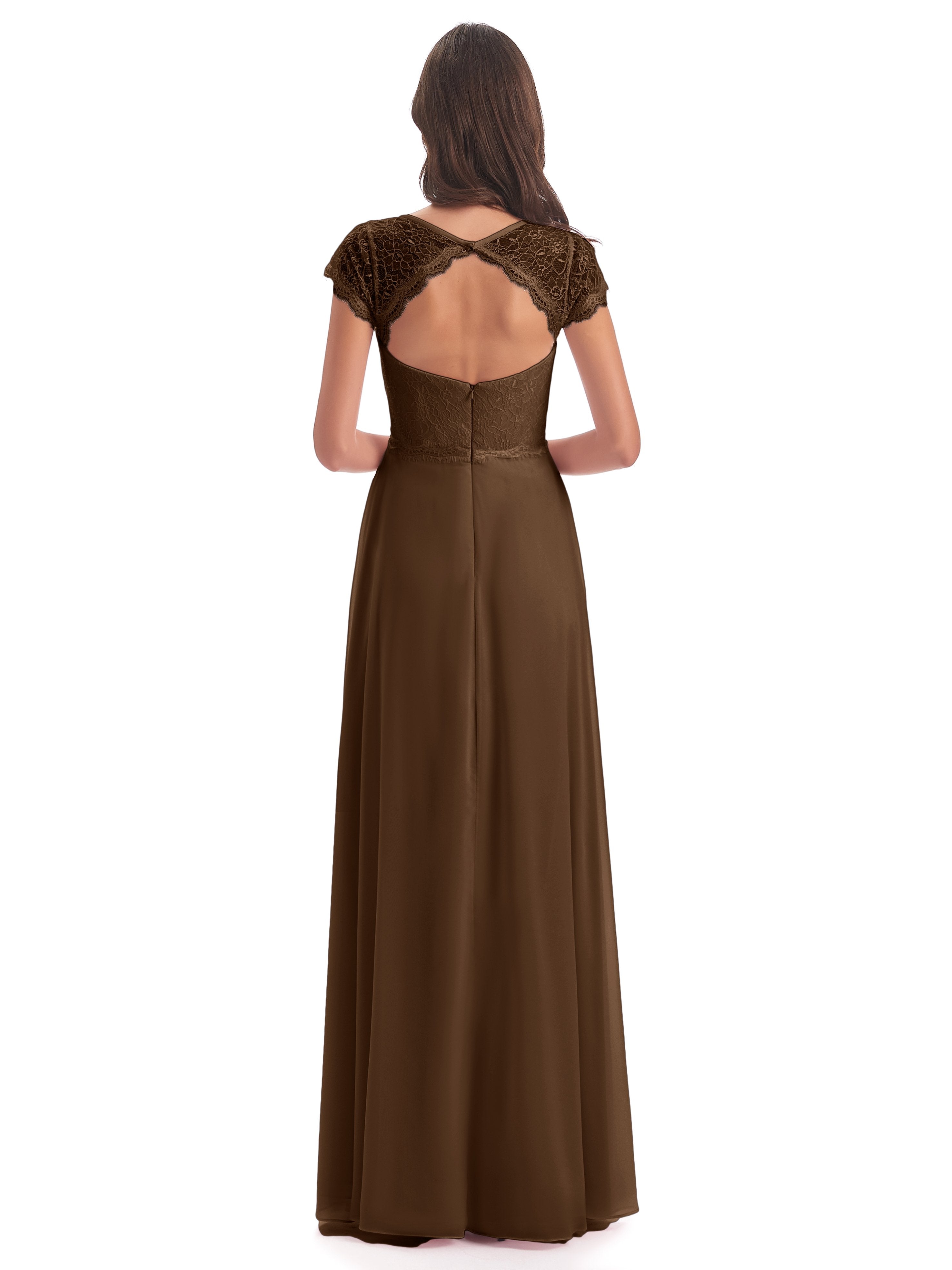 Amelia Sheatch Cap Sleeves Lace Bridesmaid Dresses