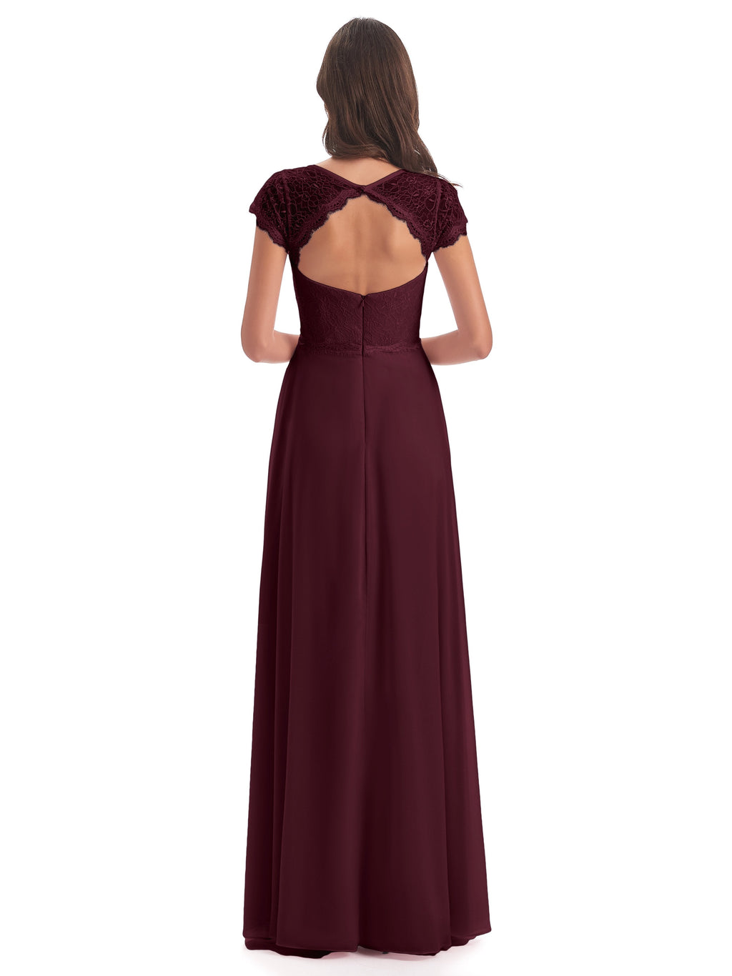 Amelia Sheatch Cap Sleeves Lace Bridesmaid Dresses