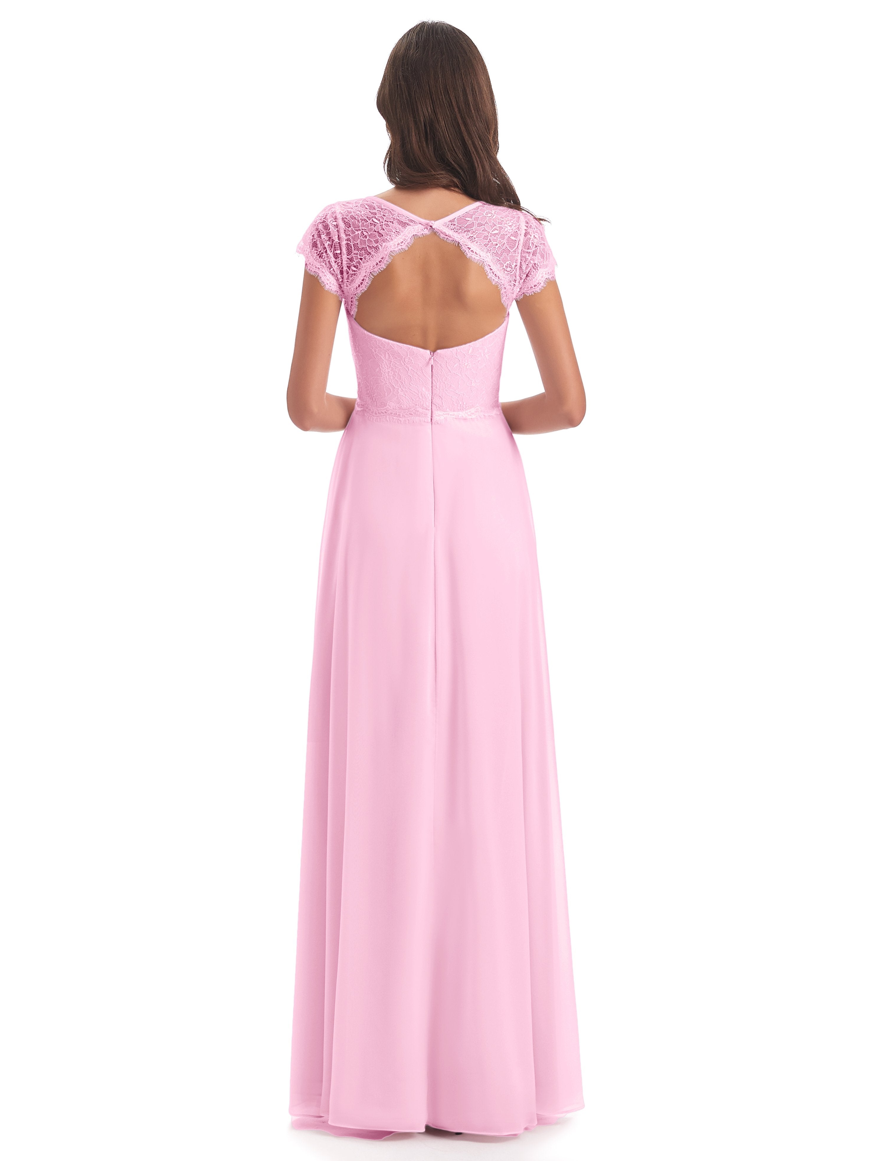 Amelia Sheatch Cap Sleeves Lace Bridesmaid Dresses