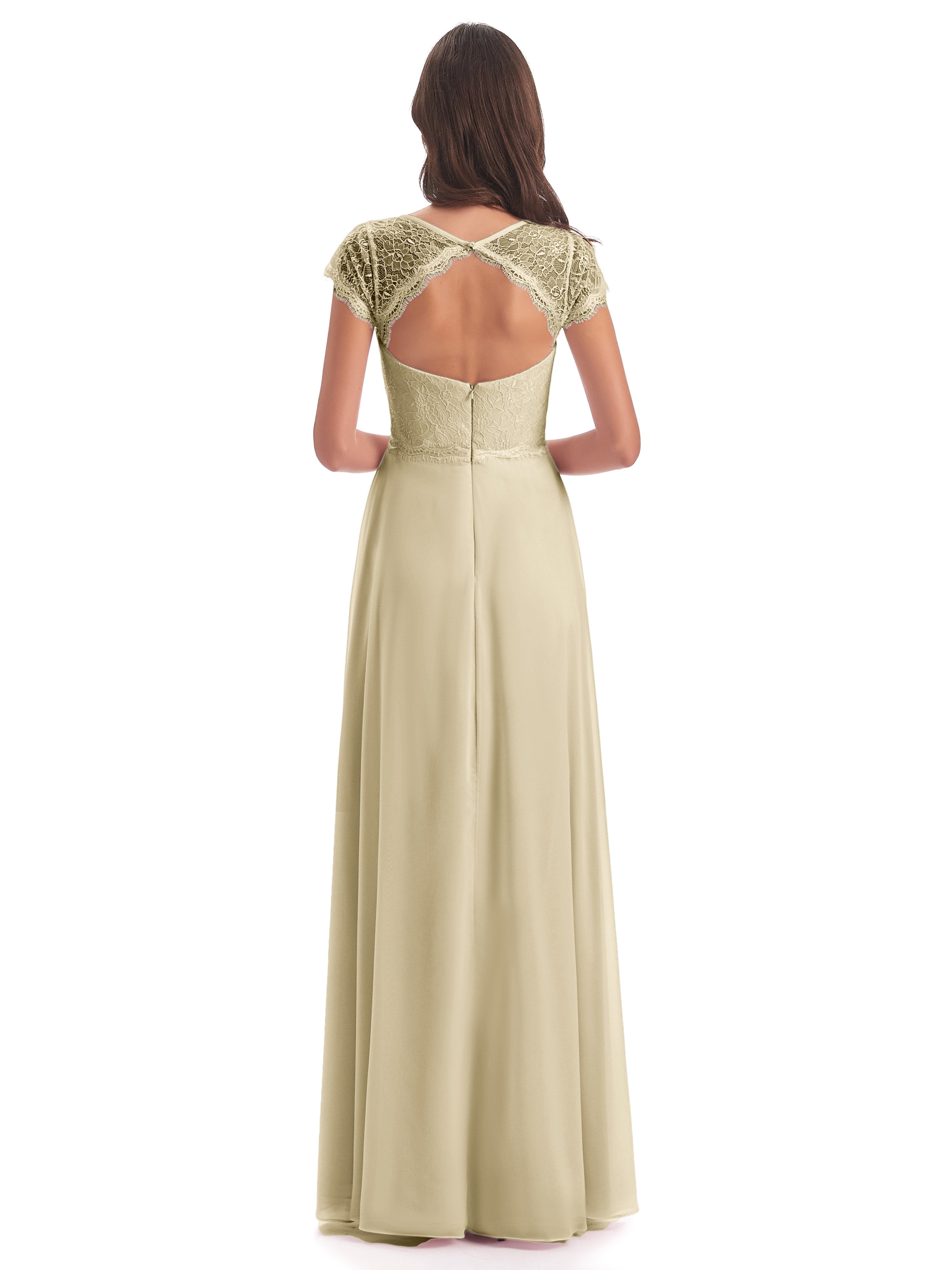 Amelia Sheatch Cap Sleeves Lace Bridesmaid Dresses