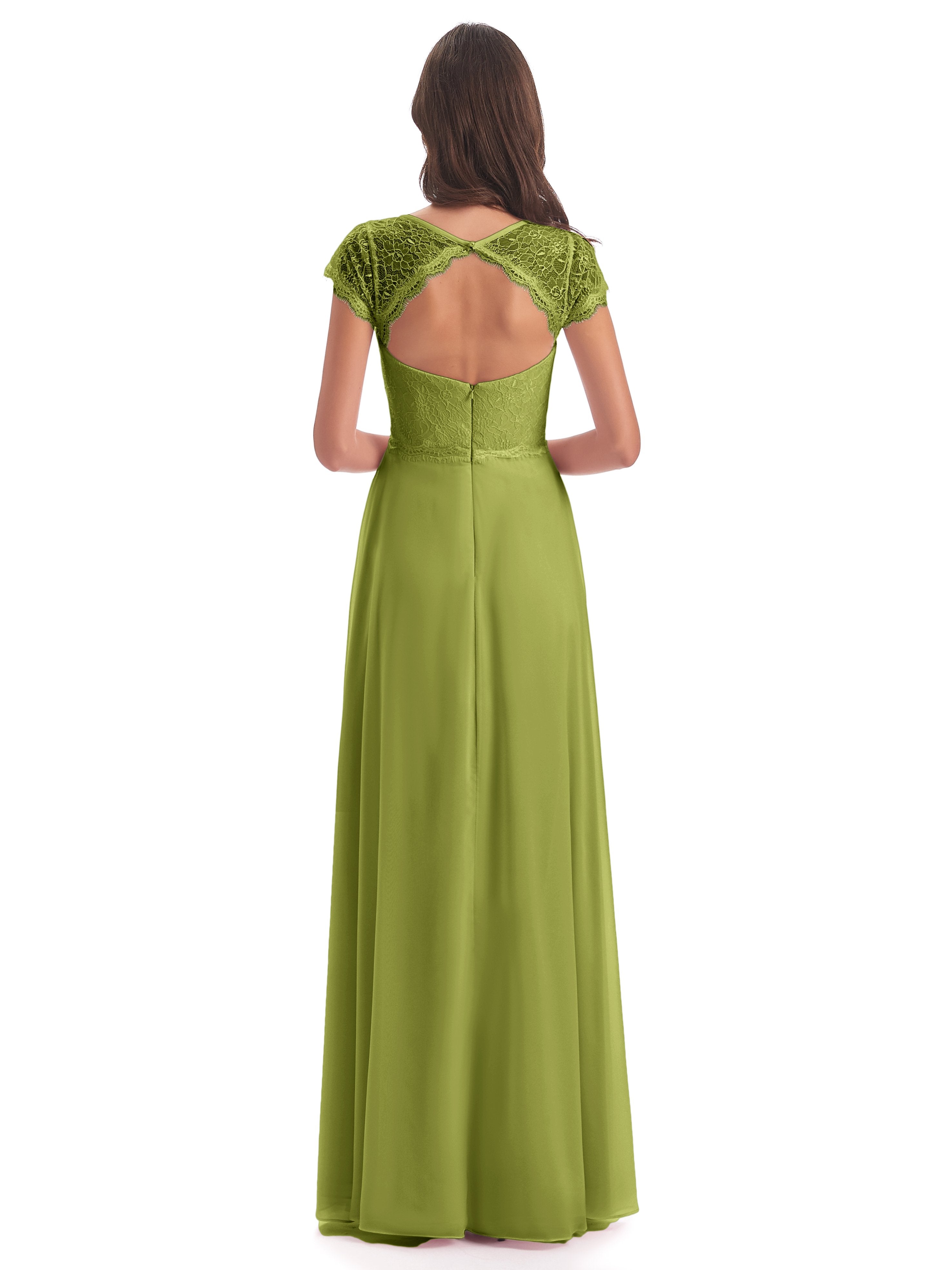 Amelia Sheatch Cap Sleeves Lace Bridesmaid Dresses