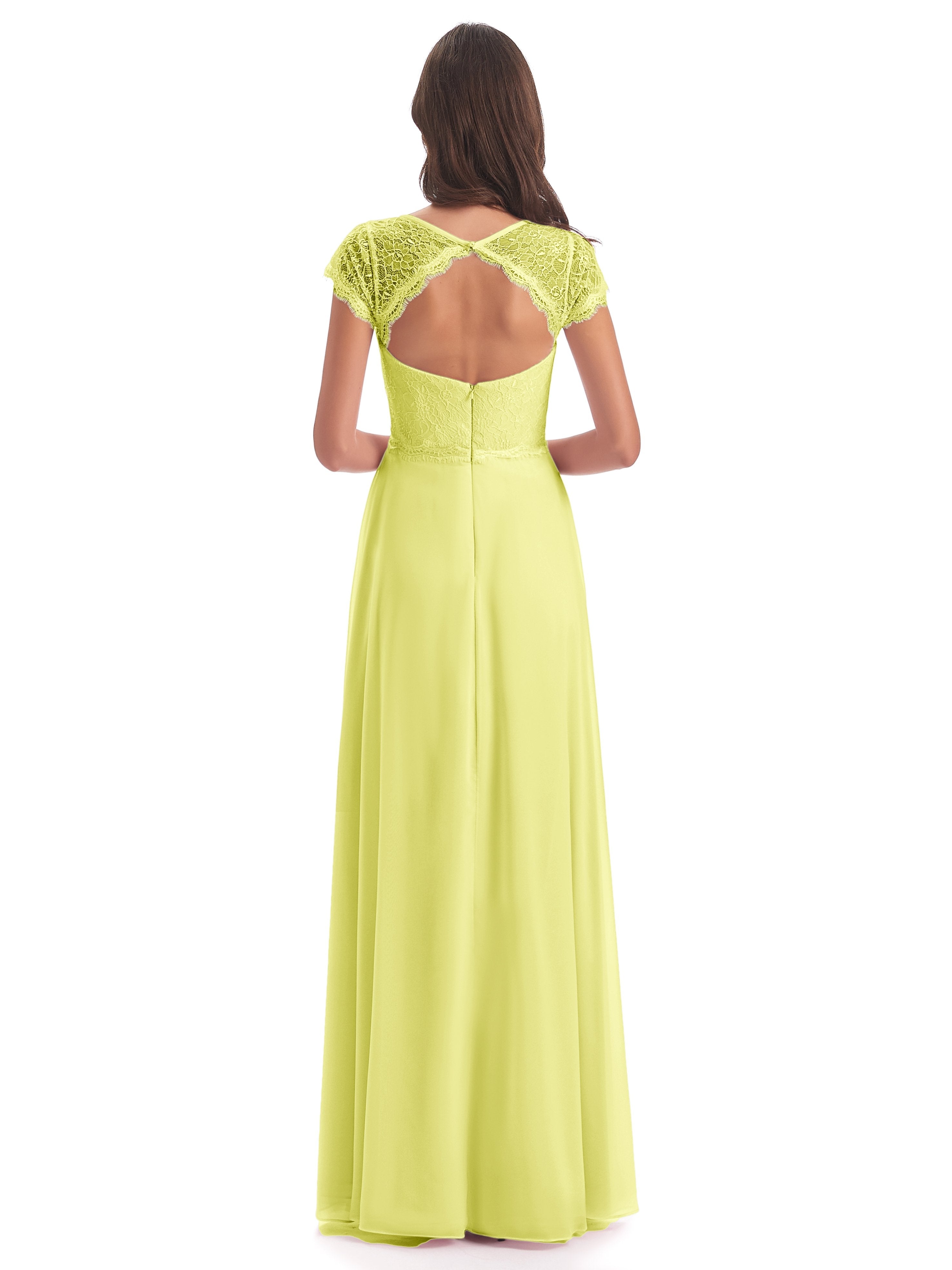 Amelia Sheatch Cap Sleeves Lace Bridesmaid Dresses