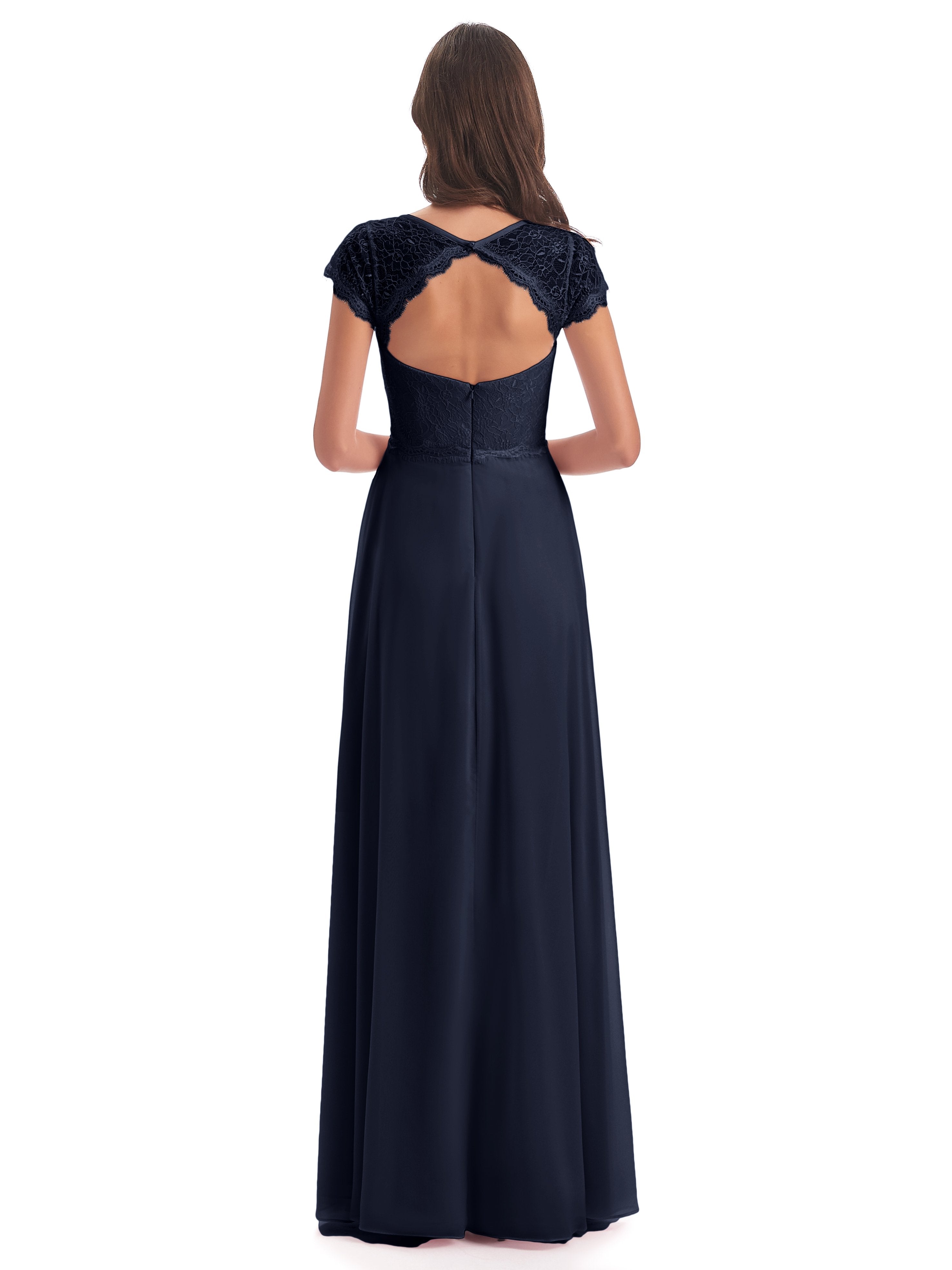 Amelia Sheatch Cap Sleeves Lace Bridesmaid Dresses