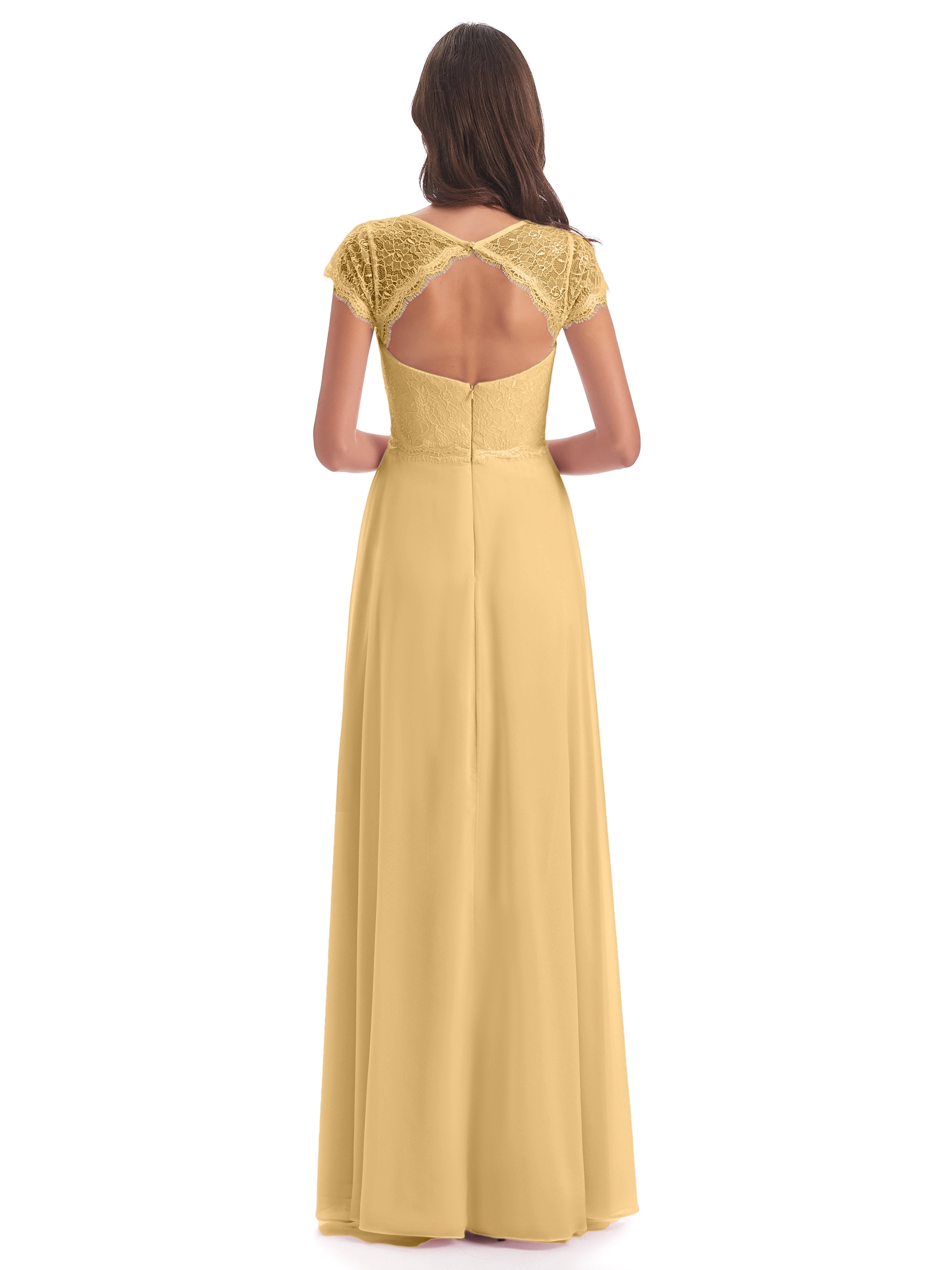 Amelia Sheatch Cap Sleeves Lace Bridesmaid Dresses
