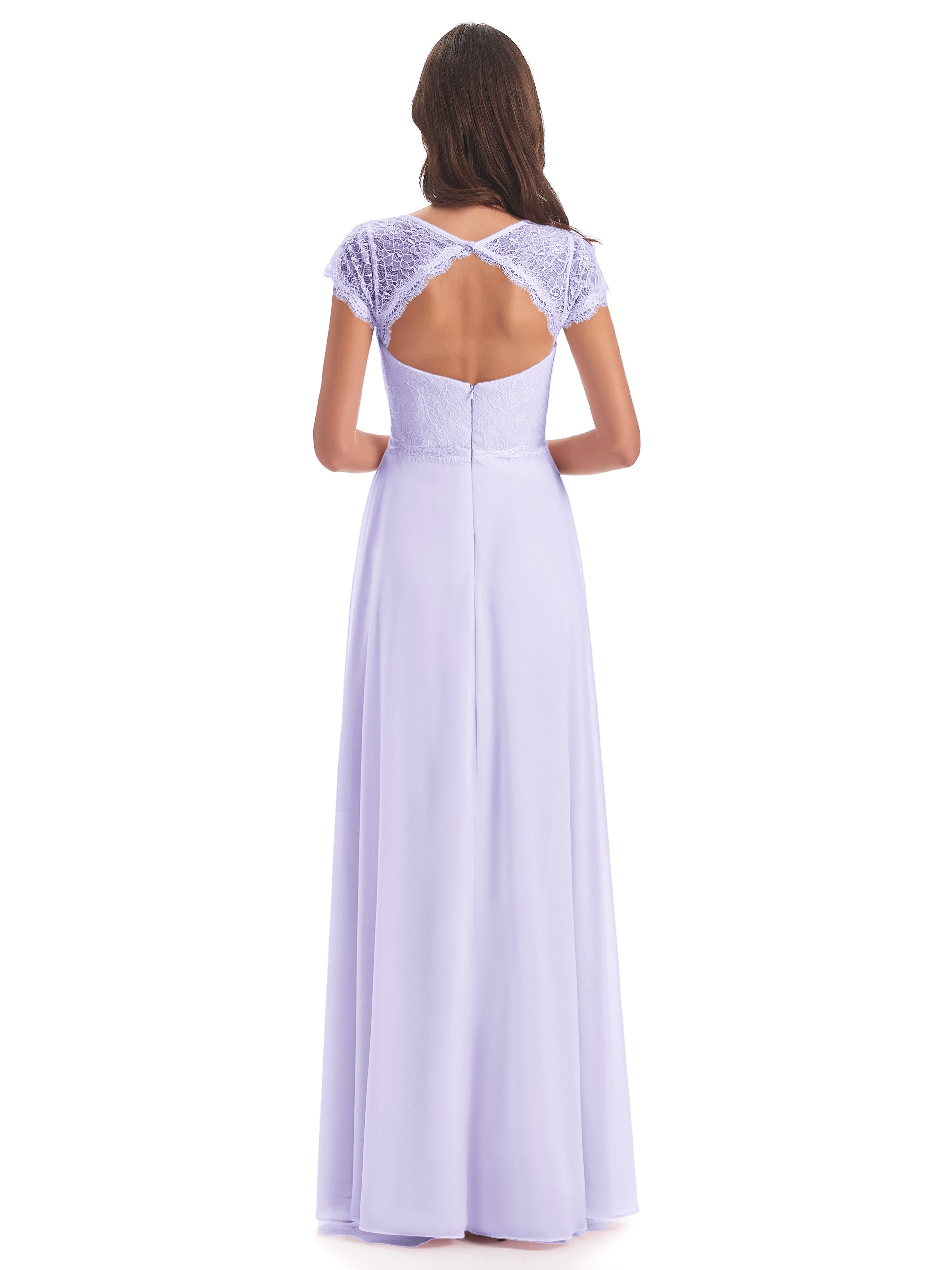 Amelia Sheatch Cap Sleeves Lace Bridesmaid Dresses