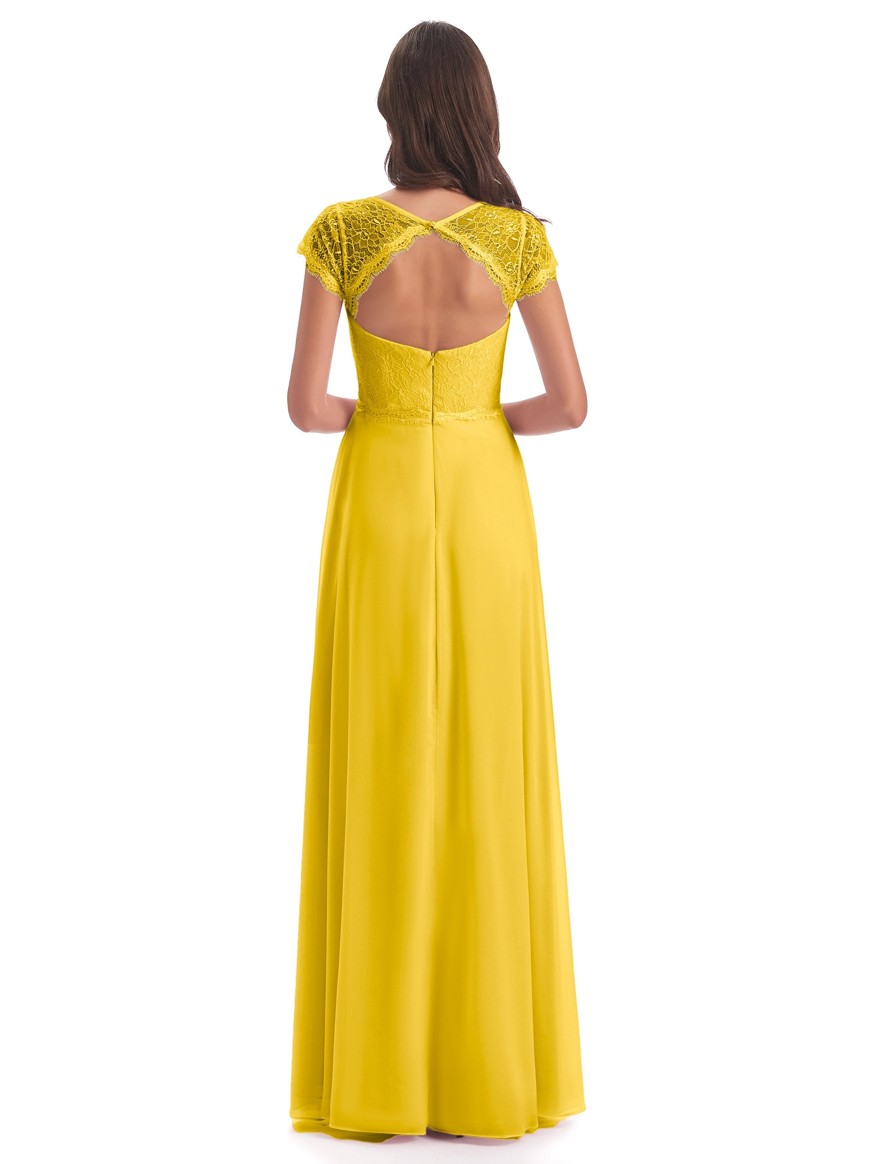 Amelia Sheatch Cap Sleeves Lace Bridesmaid Dresses