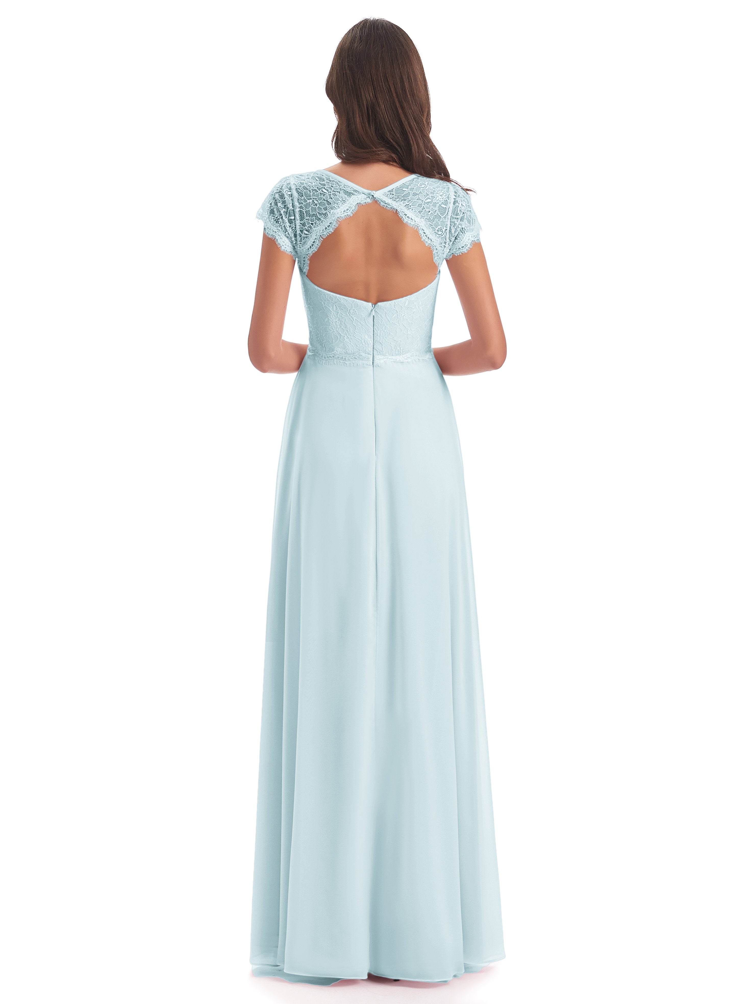 Amelia Sheatch Cap Sleeves Lace Bridesmaid Dresses
