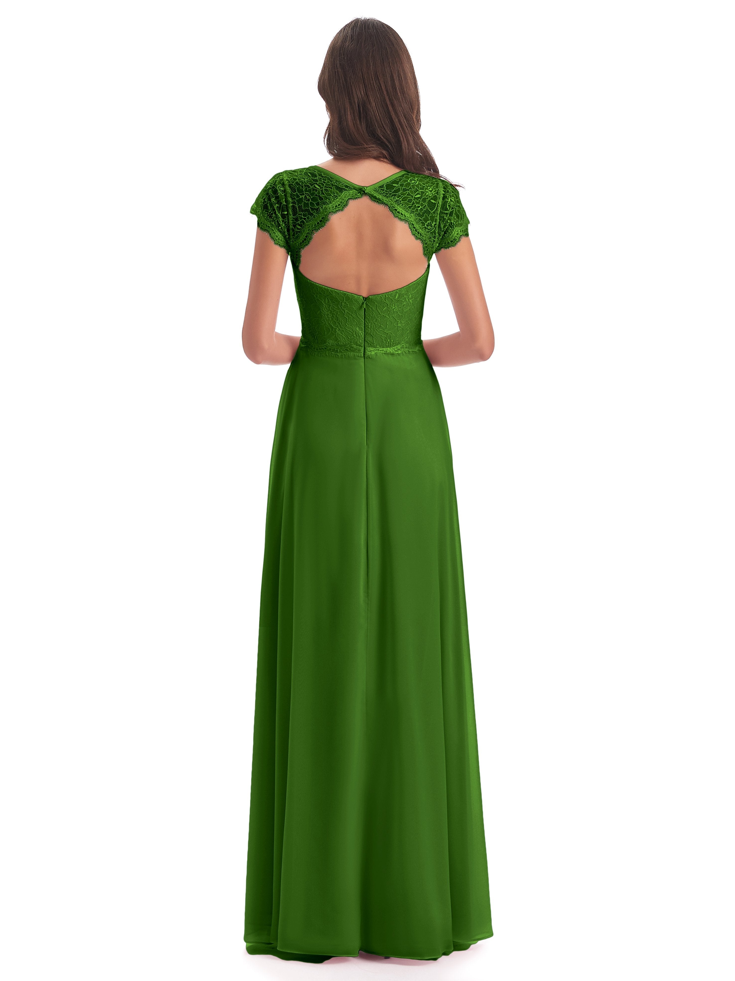 Amelia Sheatch Cap Sleeves Lace Bridesmaid Dresses