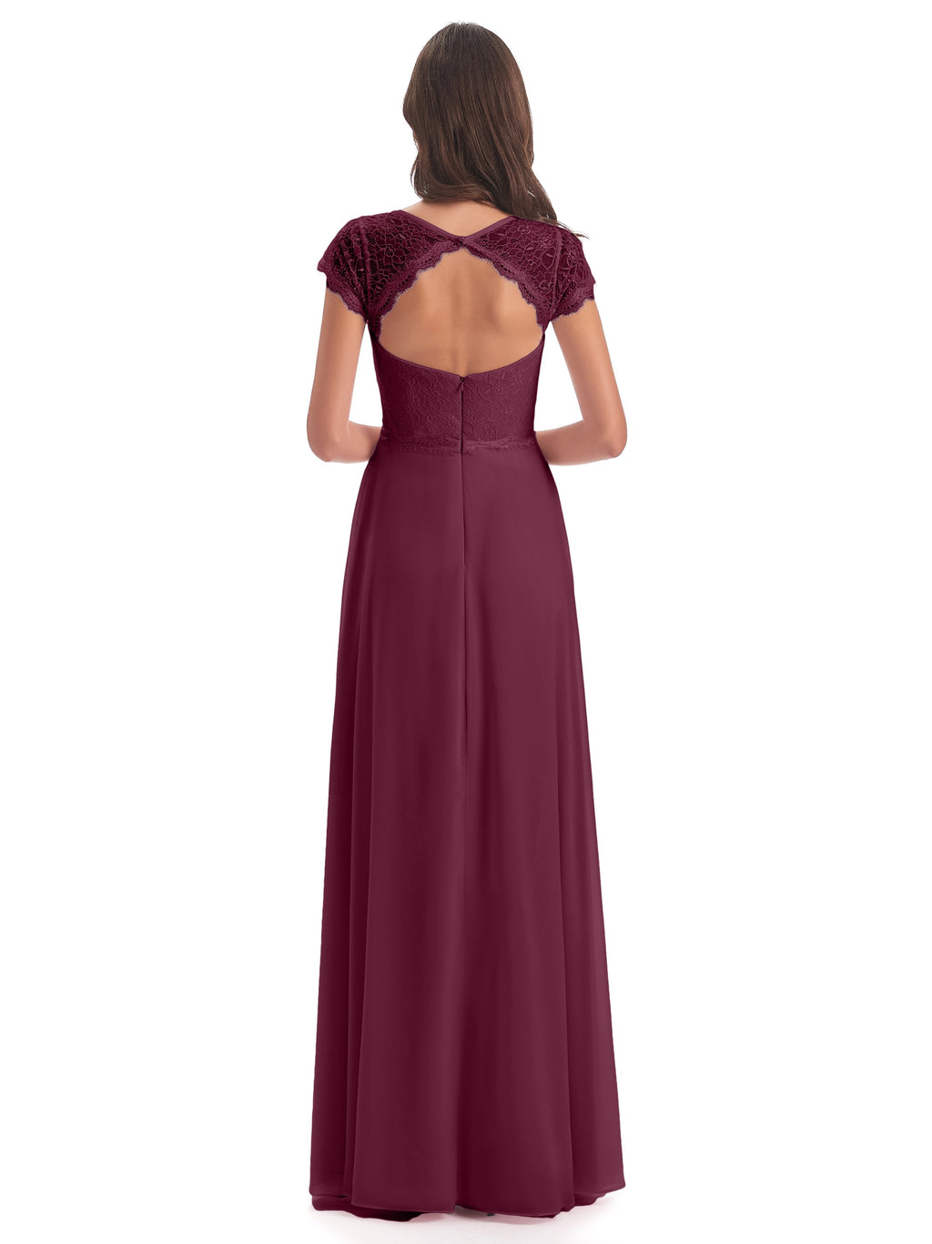 Amelia Sheatch Cap Sleeves Lace Bridesmaid Dresses