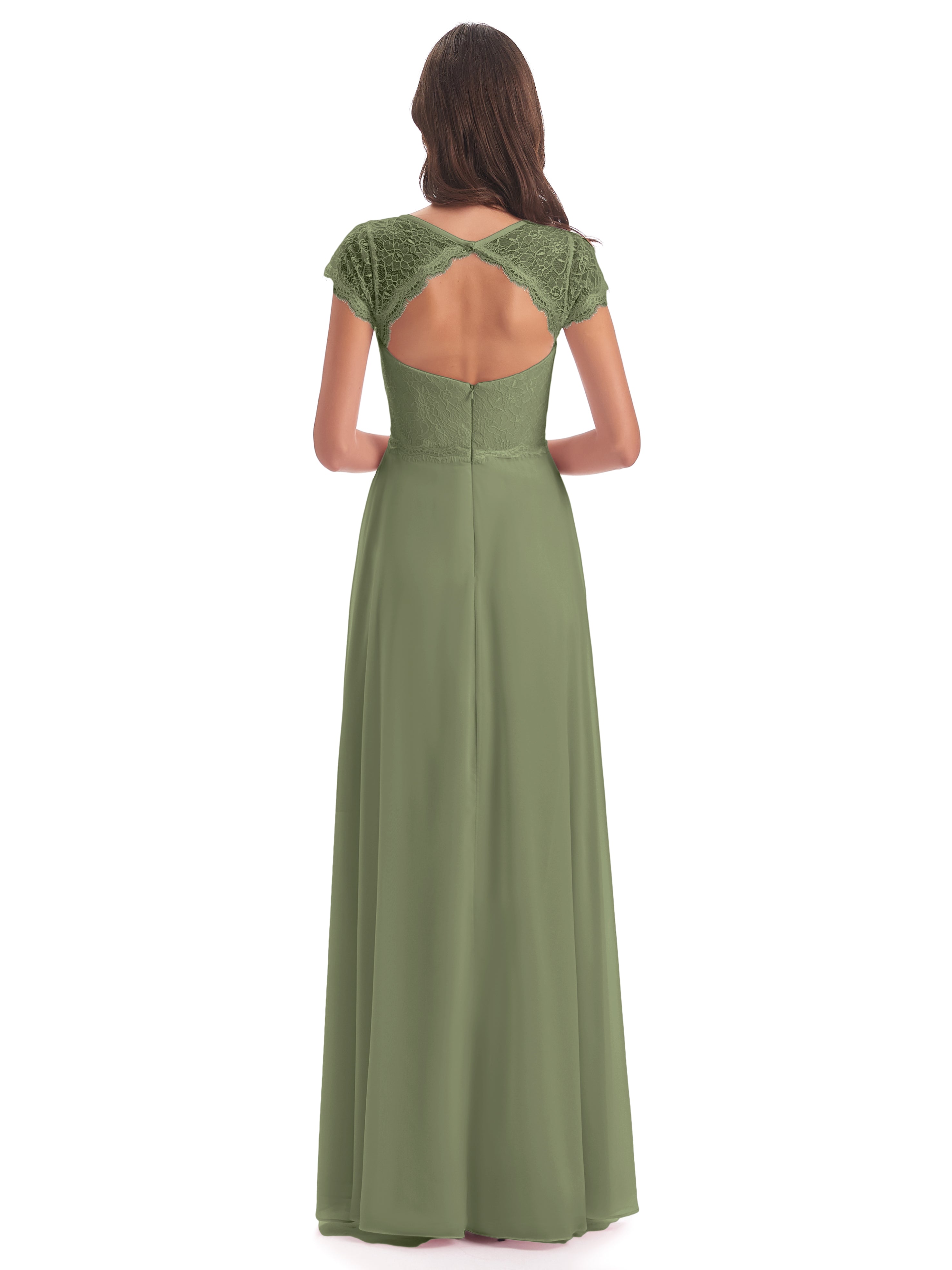 Amelia Sheatch Cap Sleeves Lace Bridesmaid Dresses