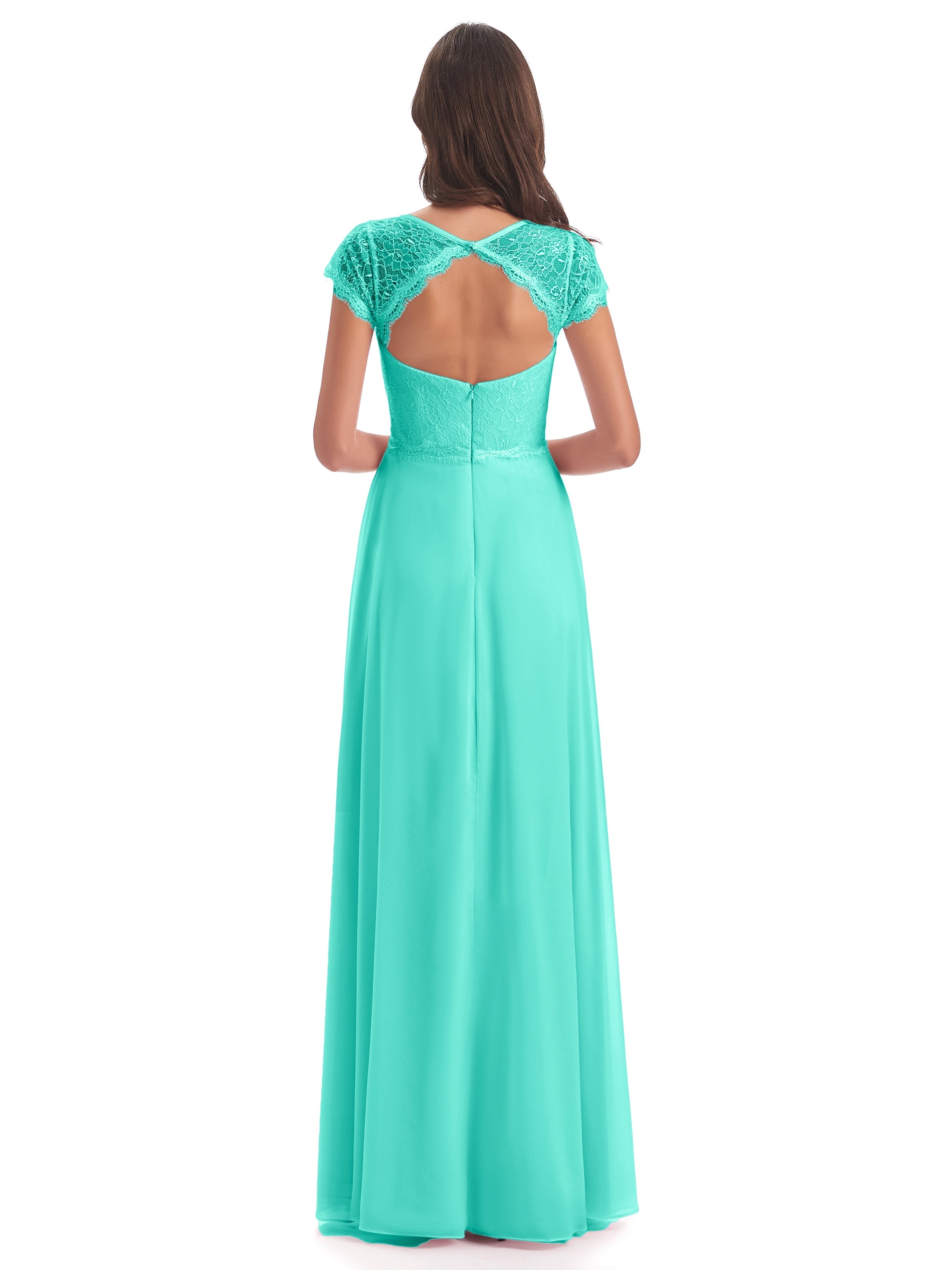 Amelia Sheatch Cap Sleeves Lace Bridesmaid Dresses