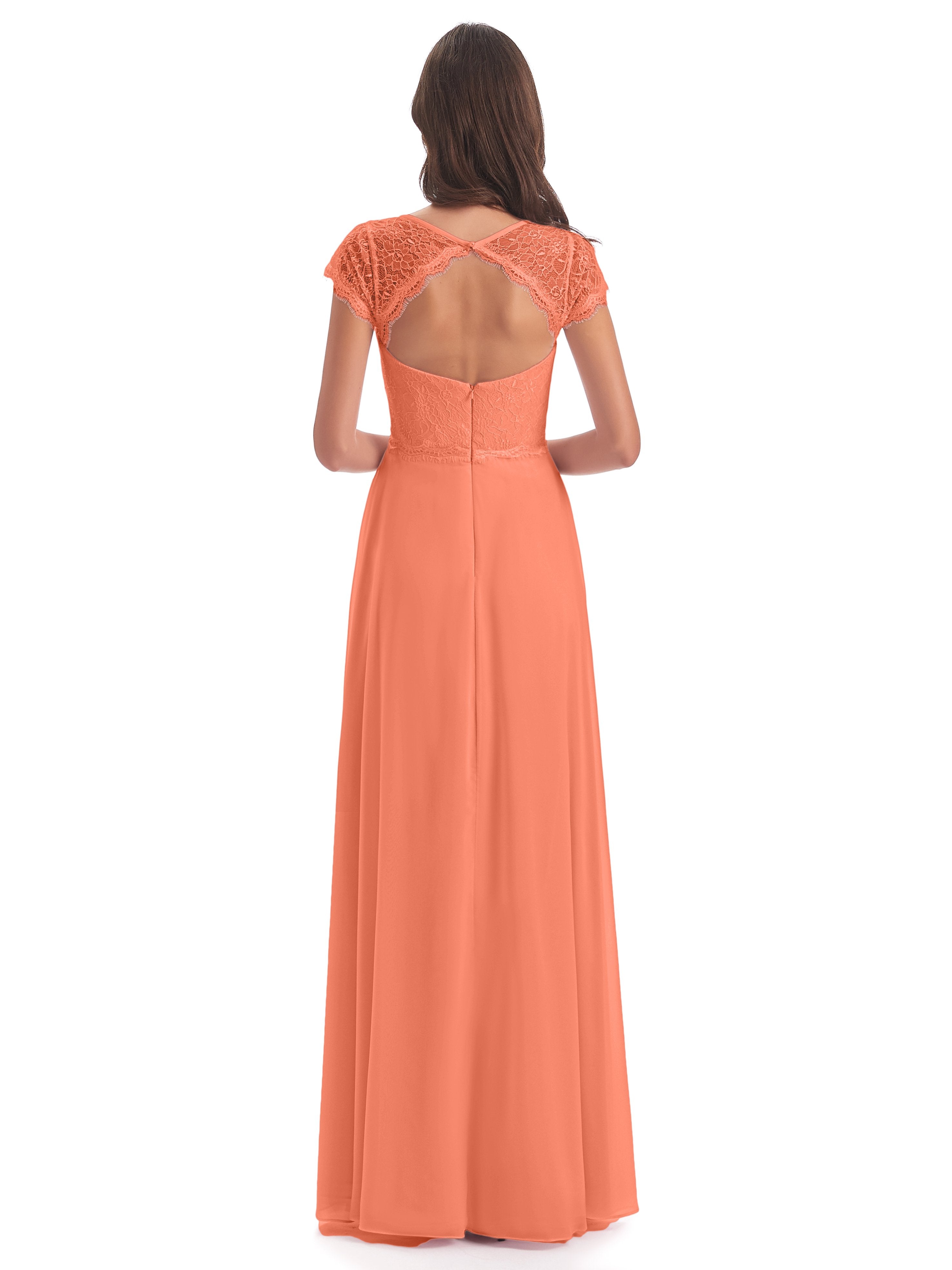 Amelia Sheatch Cap Sleeves Lace Bridesmaid Dresses