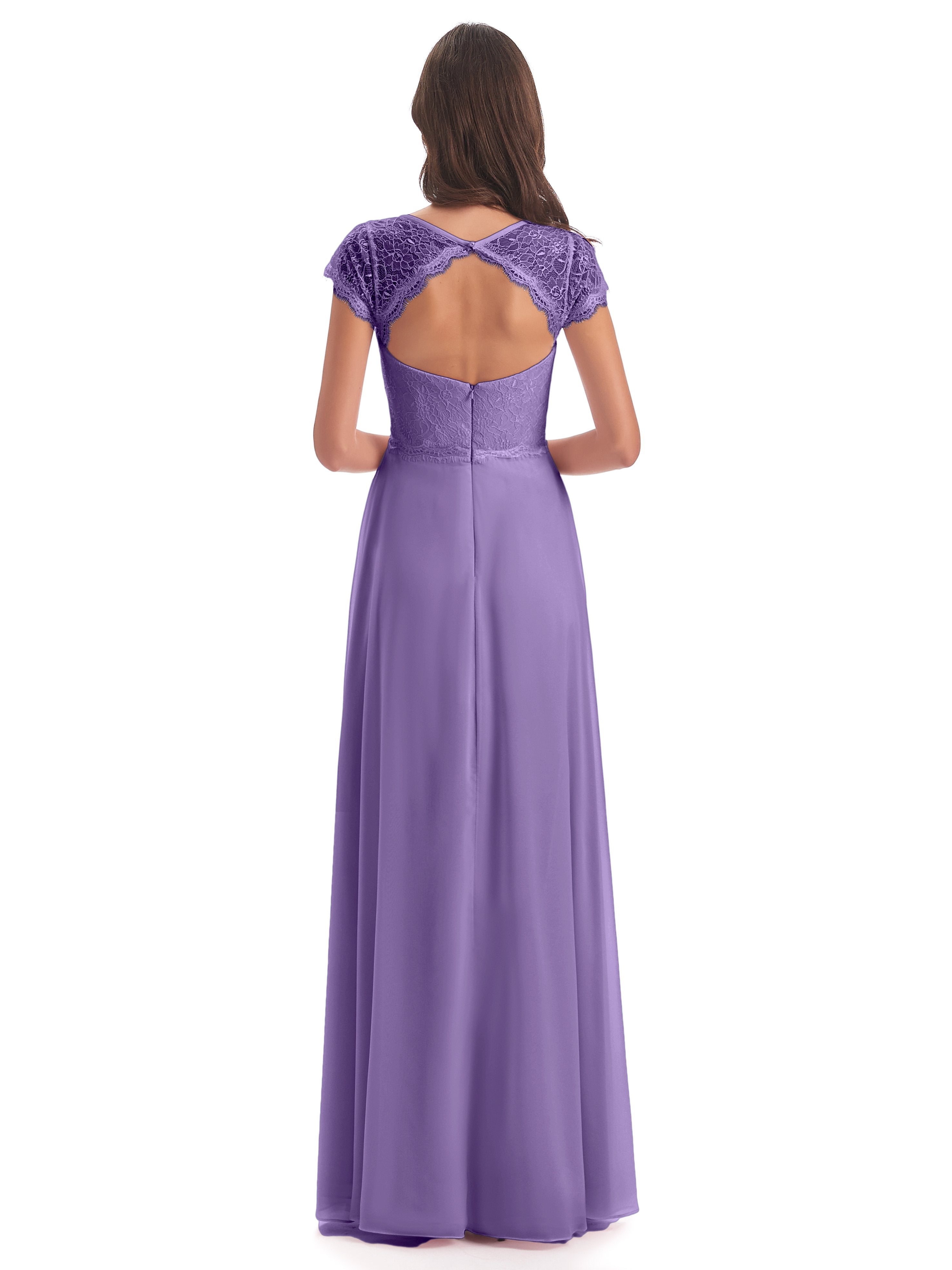 Amelia Sheatch Cap Sleeves Lace Bridesmaid Dresses