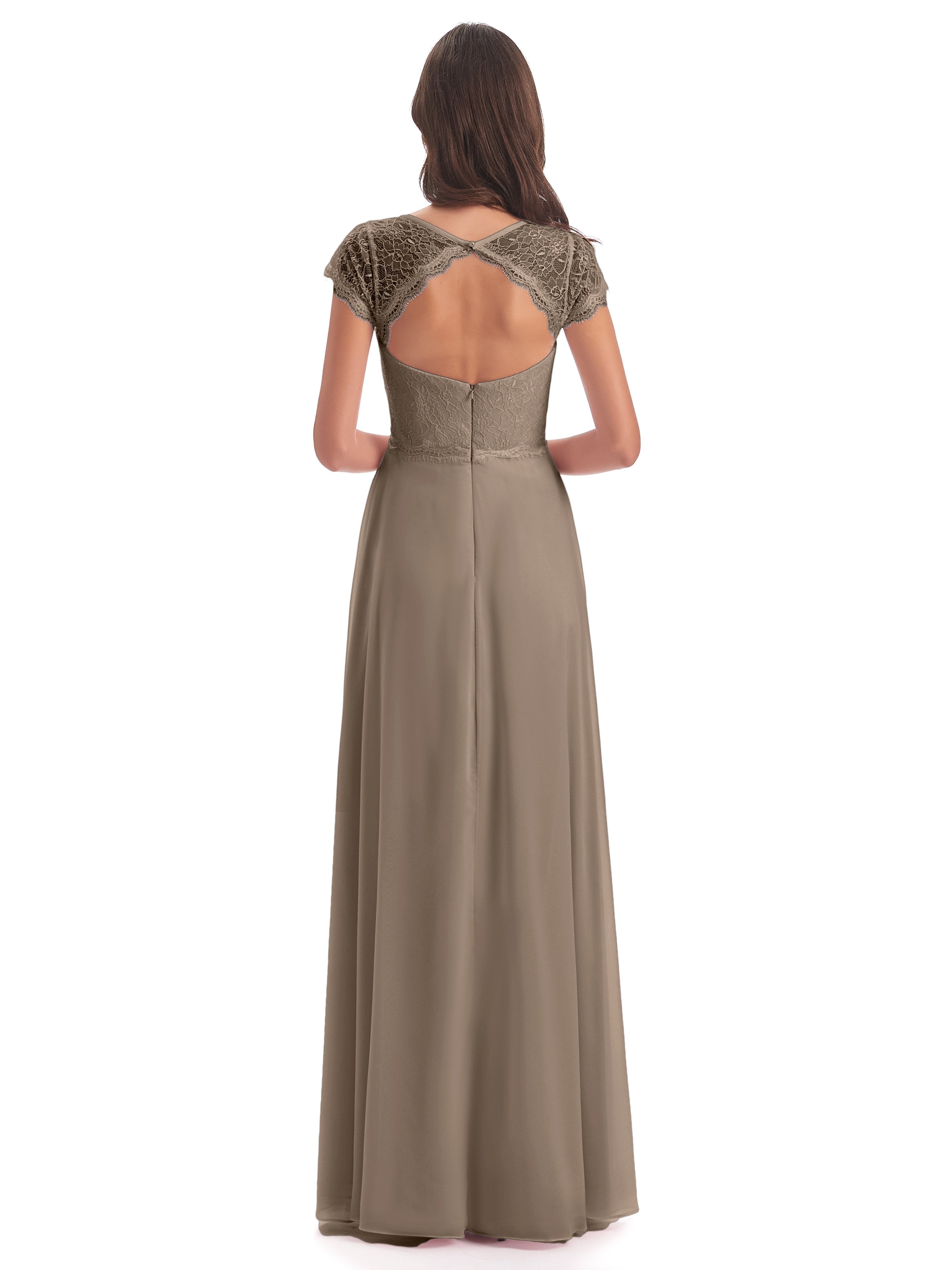 Amelia Sheatch Cap Sleeves Lace Bridesmaid Dresses