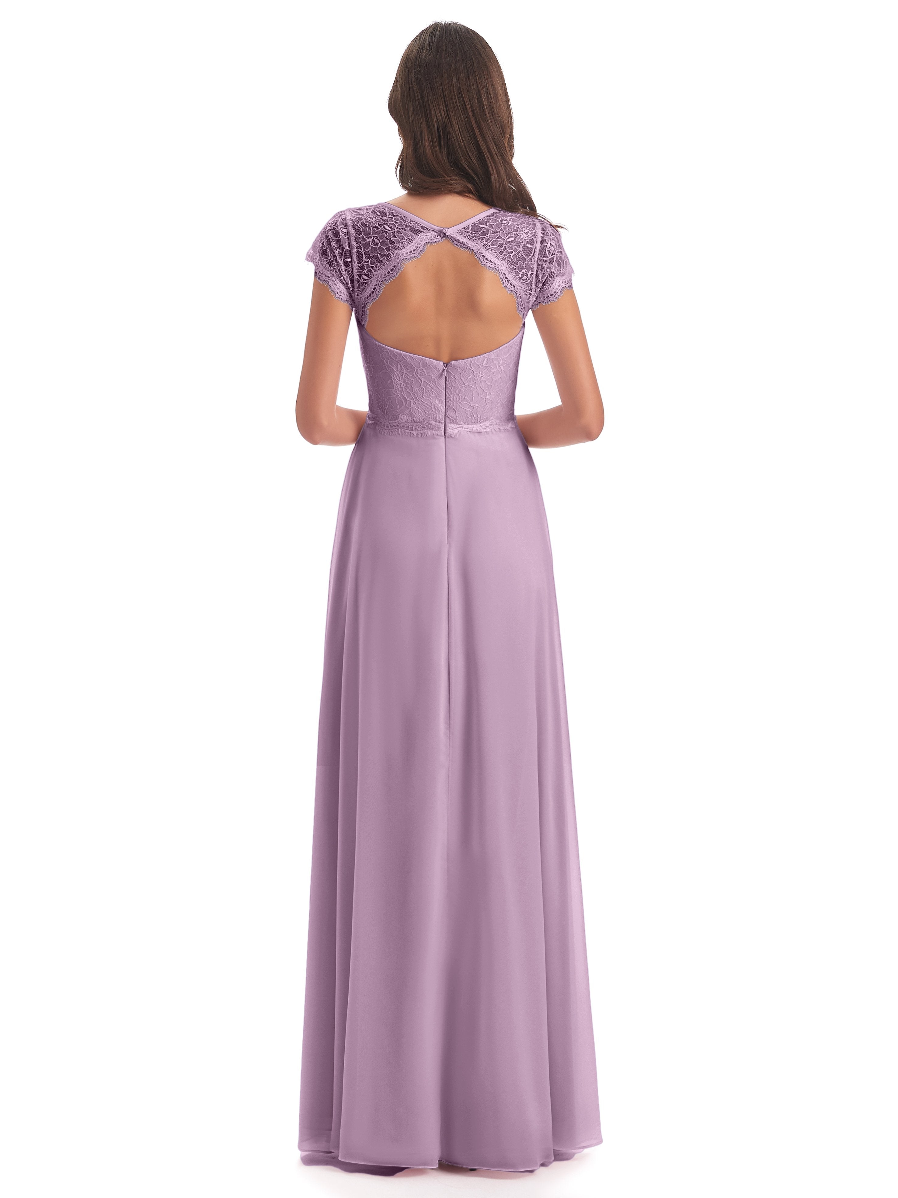 Amelia Sheatch Cap Sleeves Lace Bridesmaid Dresses