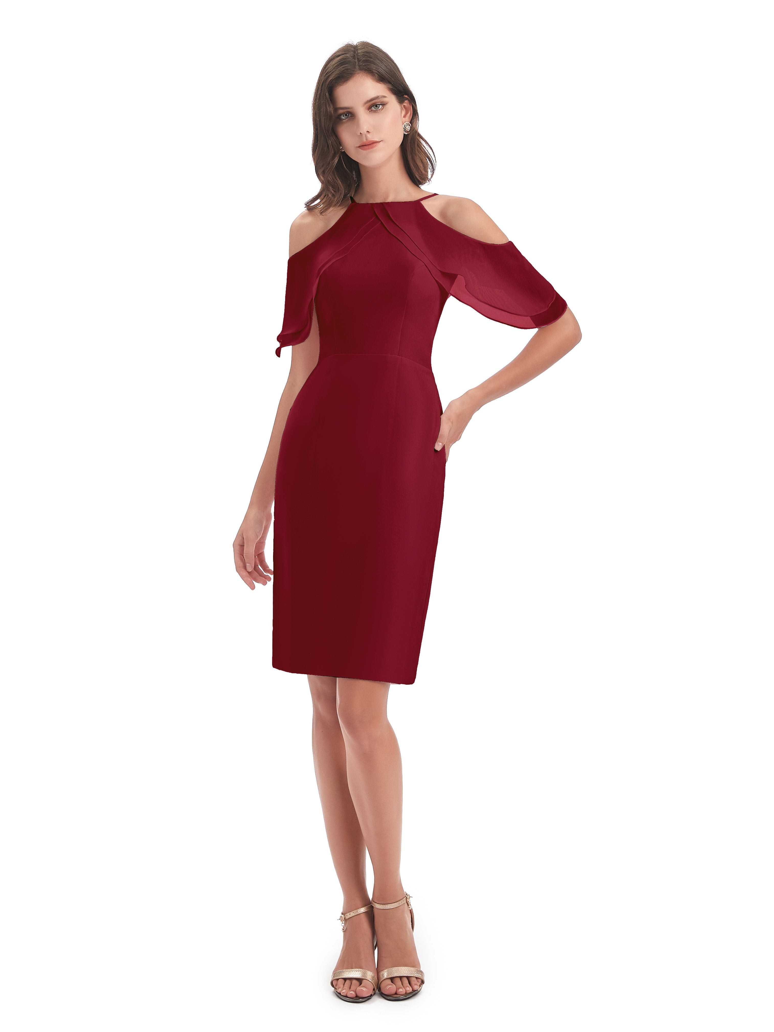Aranza Off The Shoulder Knee Length Bridesmaid Dresses