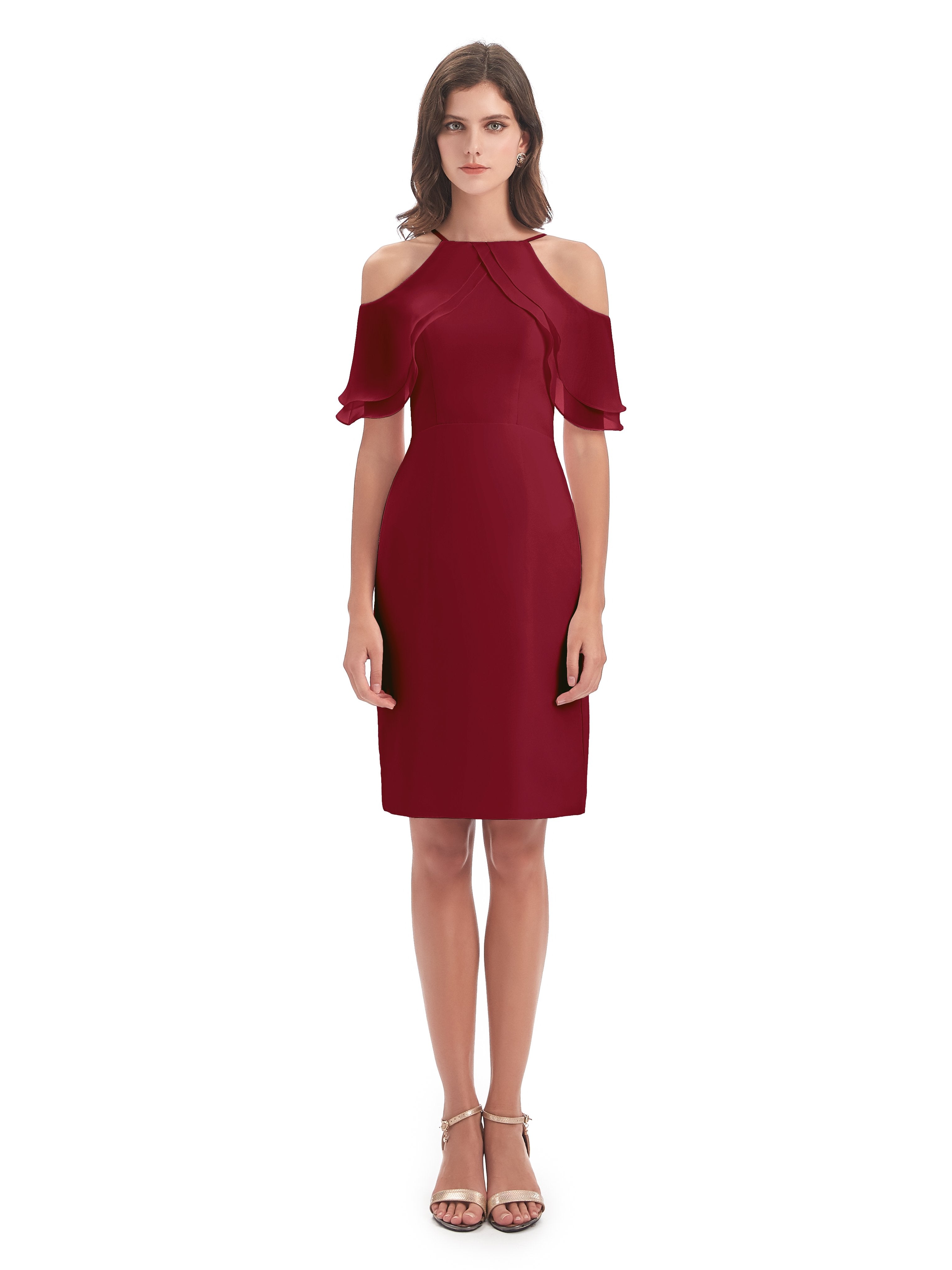 Aranza Off The Shoulder Knee Length Bridesmaid Dresses