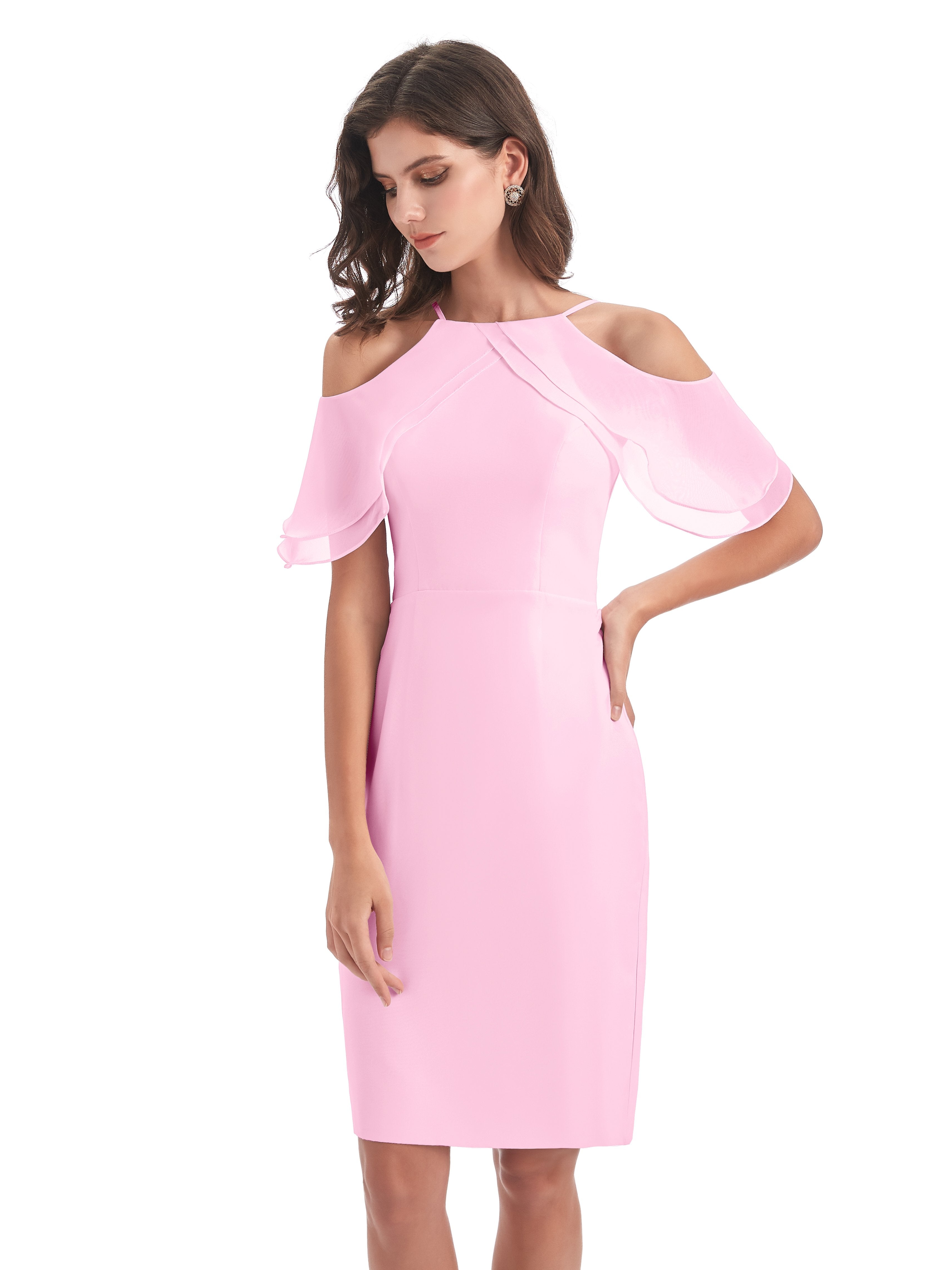 Aranza Off The Shoulder Knee Length Bridesmaid Dresses