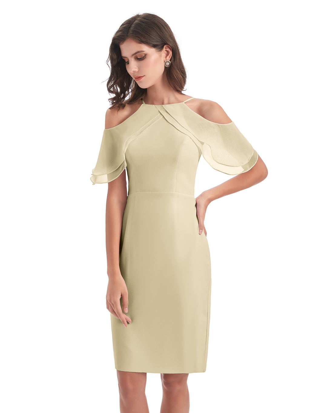 Aranza Off The Shoulder Knee Length Bridesmaid Dresses