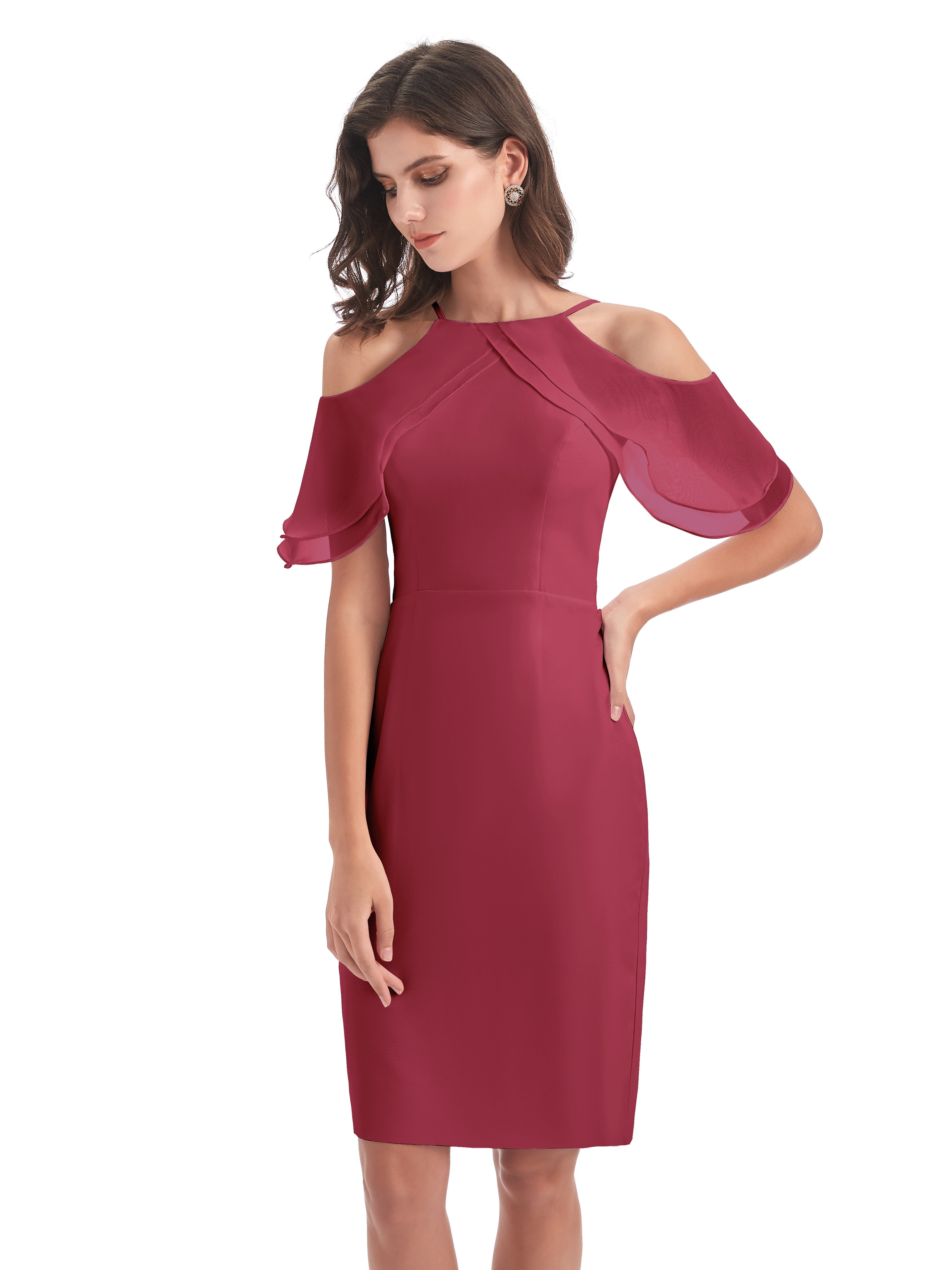 Aranza Off The Shoulder Knee Length Bridesmaid Dresses